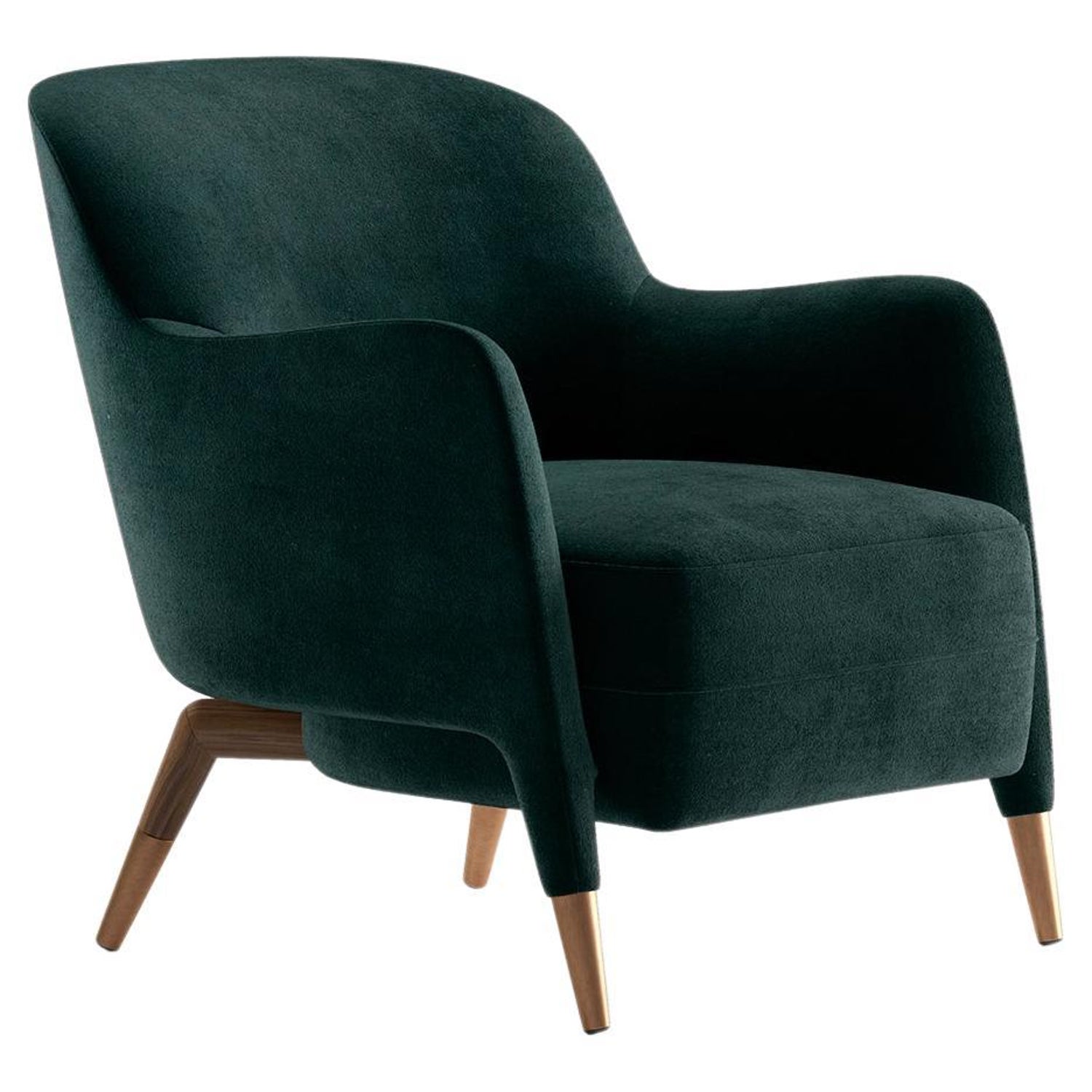 Armchair in Greywear Linen Molteni&C by Gio Ponti Design D.151.4, Made in  Italy For Sale at 1stDibs