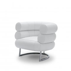 Armchair in white leather ClassiCon Bibendum Armchair design Eileen Gray