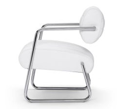Armchair in white leather ClassiCon Bonaparte Armchair design Eileen Gray