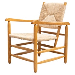 Poltrona in Wood e canna, circa 1980