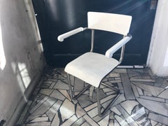 Armchair in Wood and Chrome, Style: Bauhaus, German, 1940