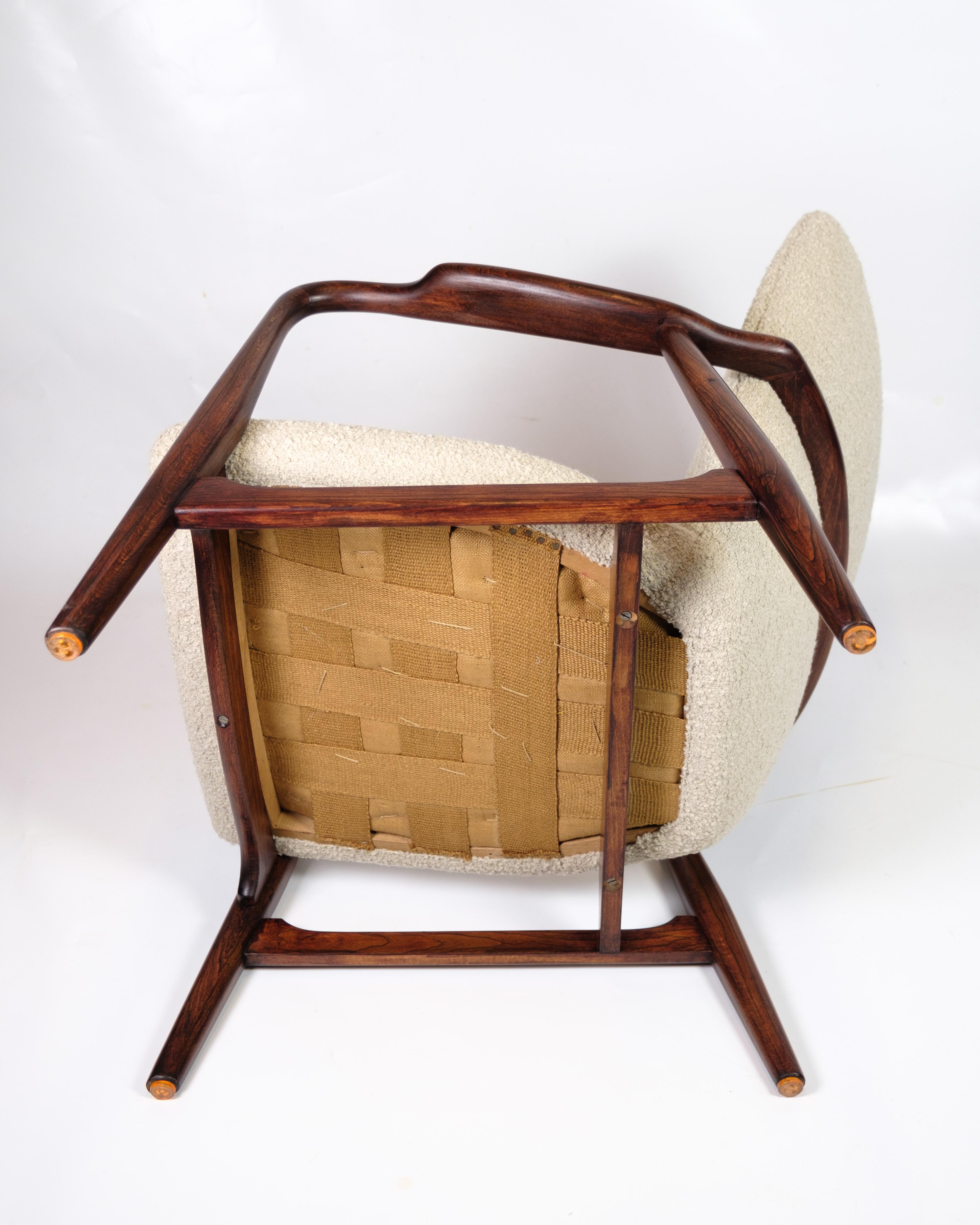 Sillón de tejido de lana de Ib Madsen & Anton Schubell de los años 50 en venta 3