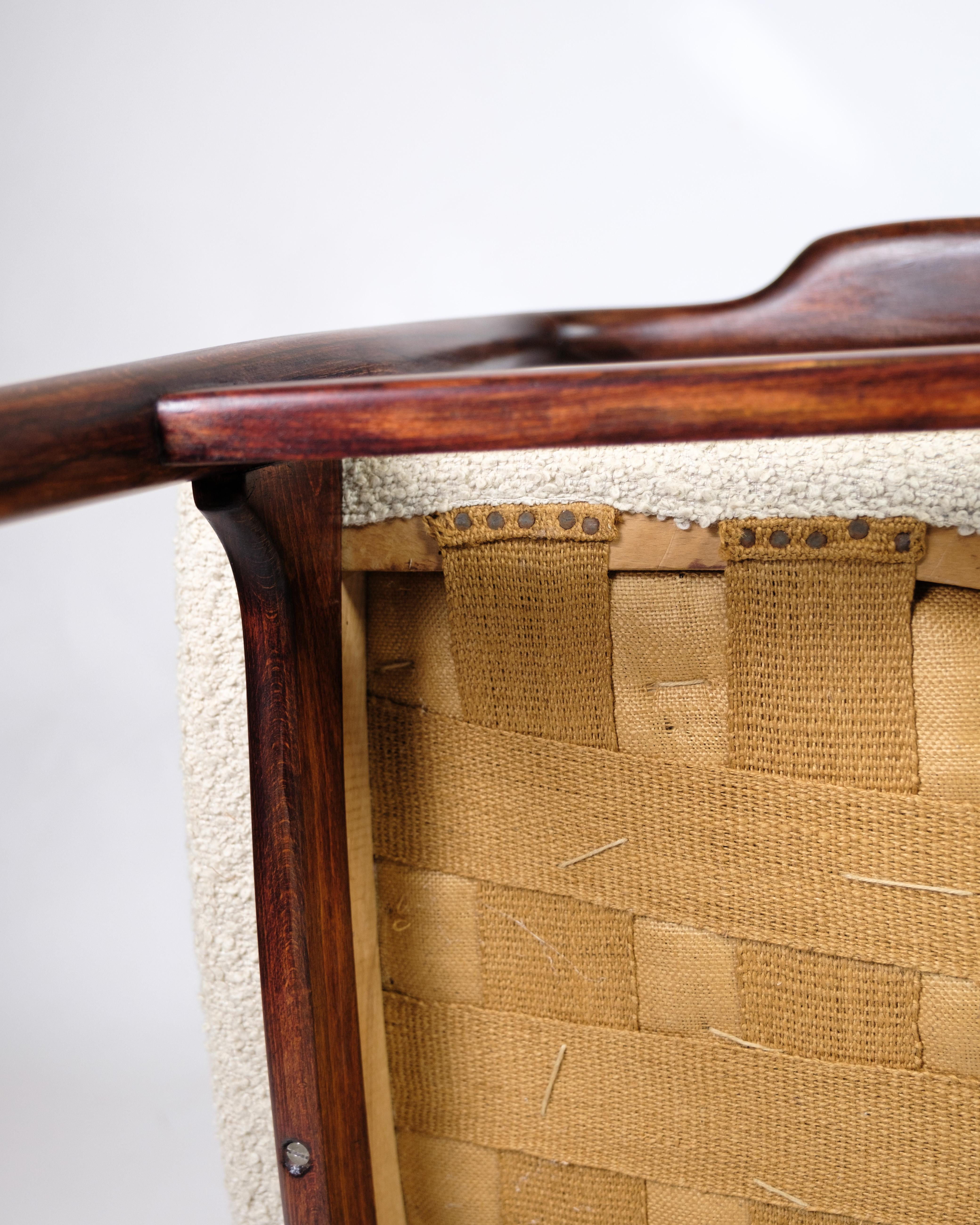 Sillón de tejido de lana de Ib Madsen & Anton Schubell de los años 50 en venta 4