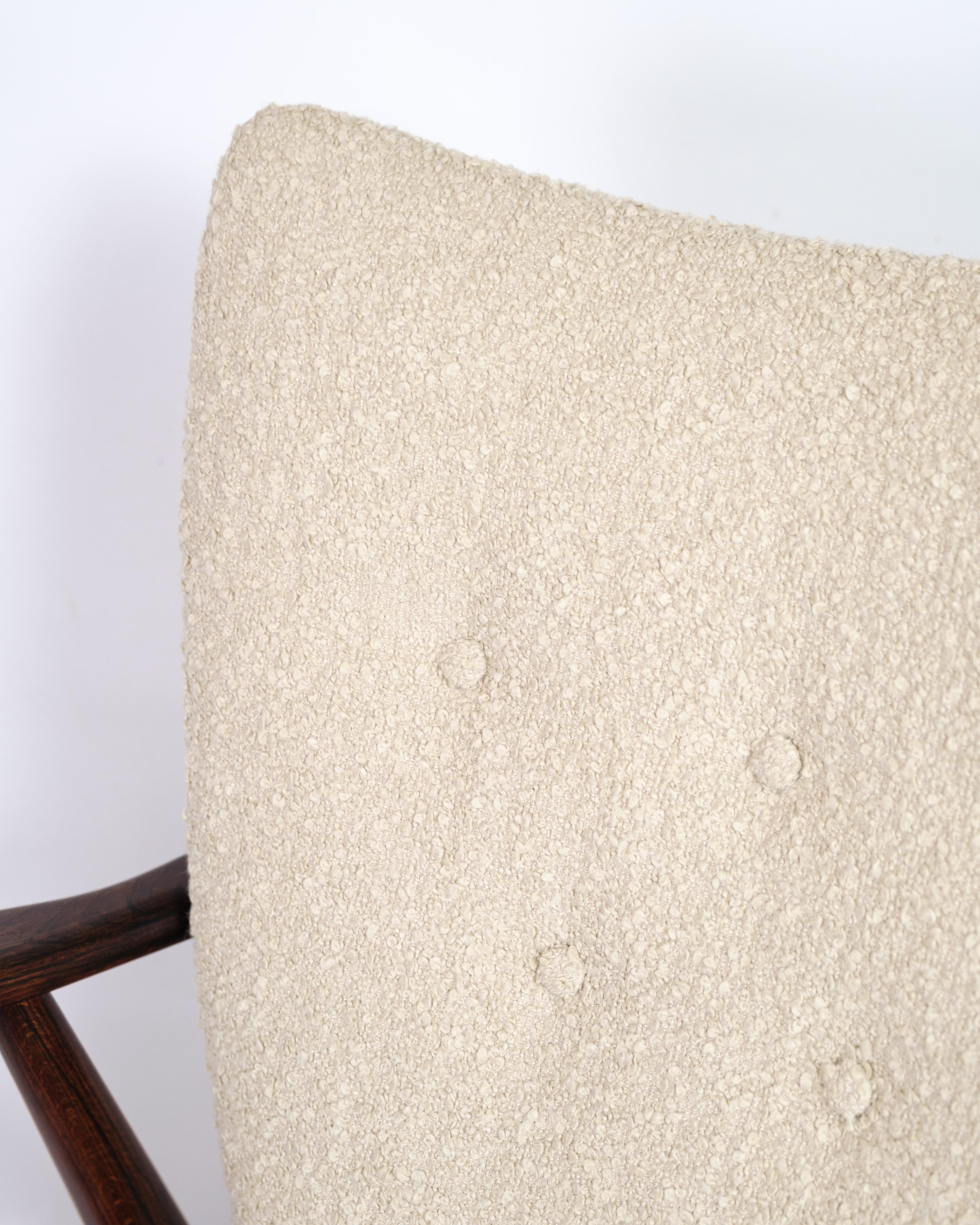 Sillón de tejido de lana de Ib Madsen & Anton Schubell de los años 50 Moderno de mediados de siglo en venta
