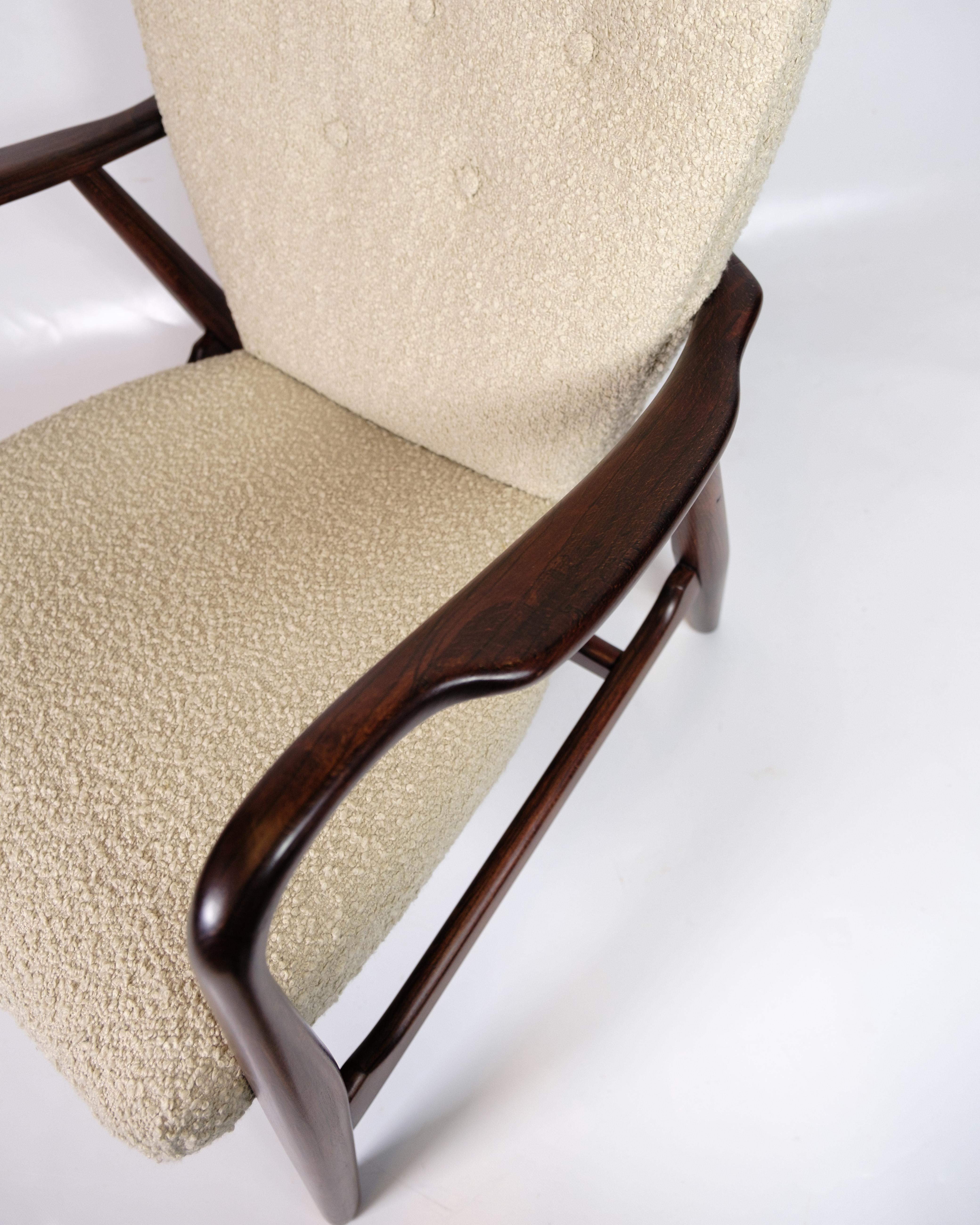 Sillón de tejido de lana de Ib Madsen & Anton Schubell de los años 50 en Excelente estado para la venta en Lejre, DK