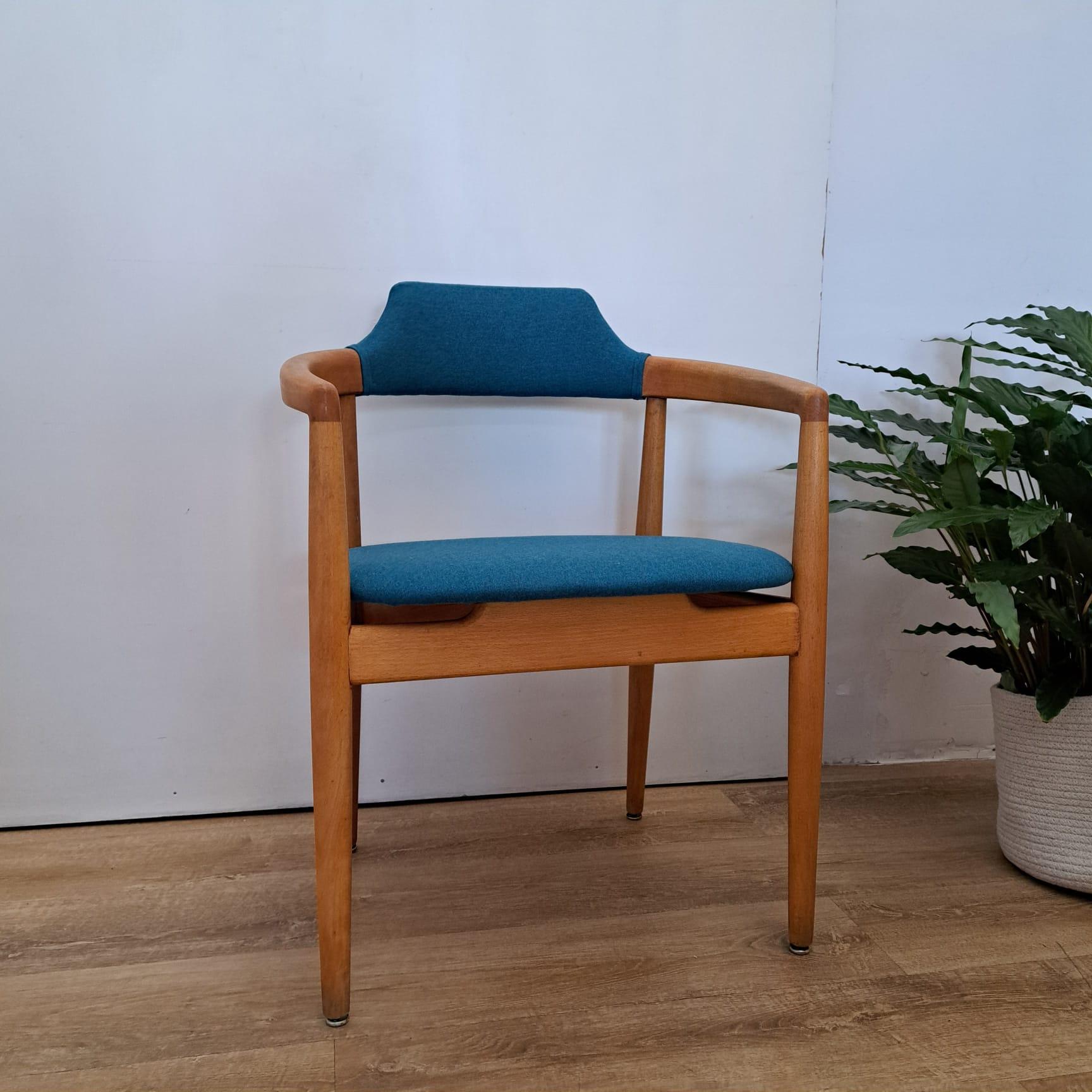 Poltrona in tessuto di lana, Danimarca, 1960 In condizioni buone in vendita a Torino, IT