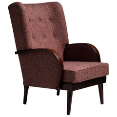 Armchair in Wool Tweed by Pierre Frey, England, circa 1960