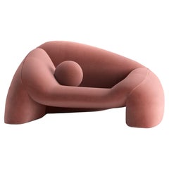 Armchair Jell in Red Gentle 2 fabric by Alter Ego Studio