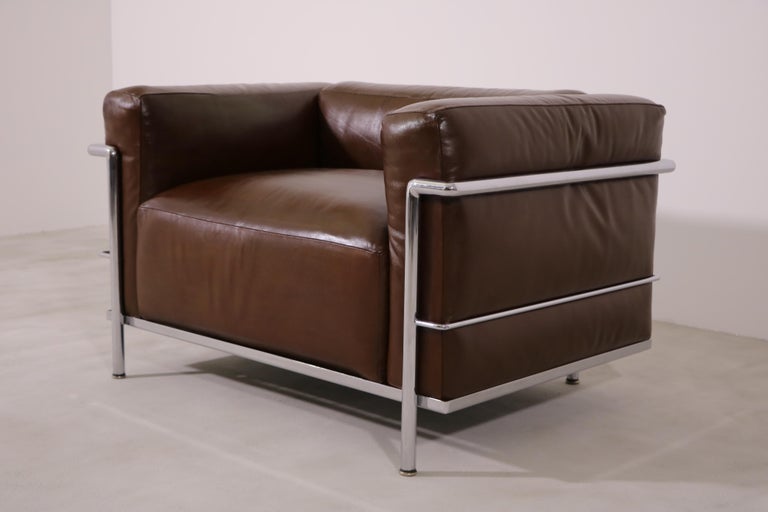 Armchair LC 3 Le Corbusier Produced by Cassina in 1970 For Sale at 1stDibs