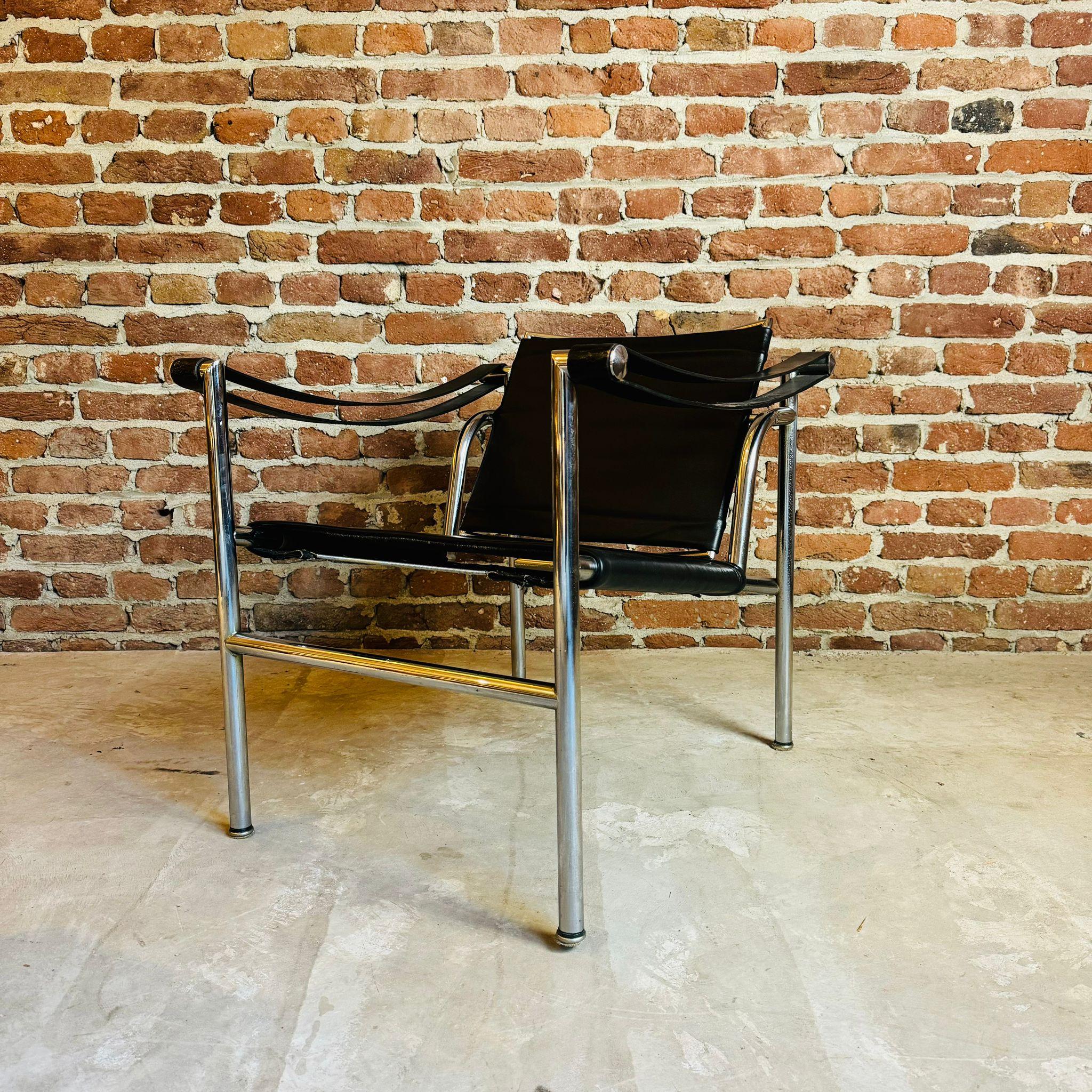 Late 20th Century Armchair LC1, Le Corbusier for Cassina For Sale