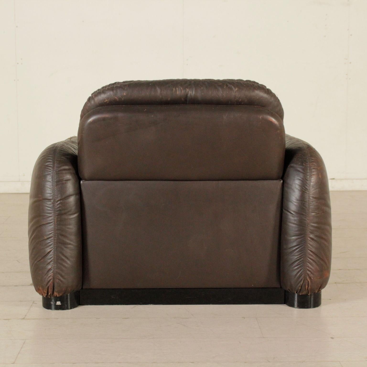 Armchair Leather Upholstery Vintage, Italy, 1960s 4