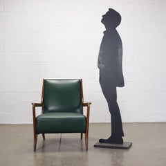 Armchair Leatherette A. Cassina Sons Italy 1940s