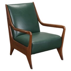 Armchair Leatherette A. Cassina Sons Italy 1940s