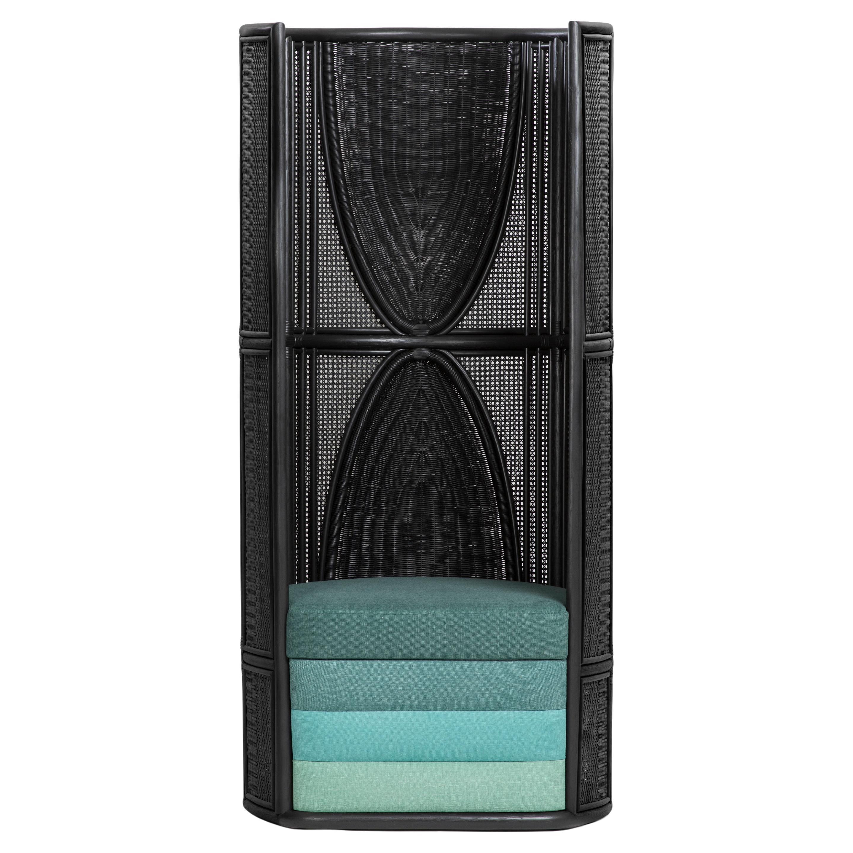 Fauteuil Lisetta Black Edition d'Elena Salmistraro pour Bottega Intreccio en vente