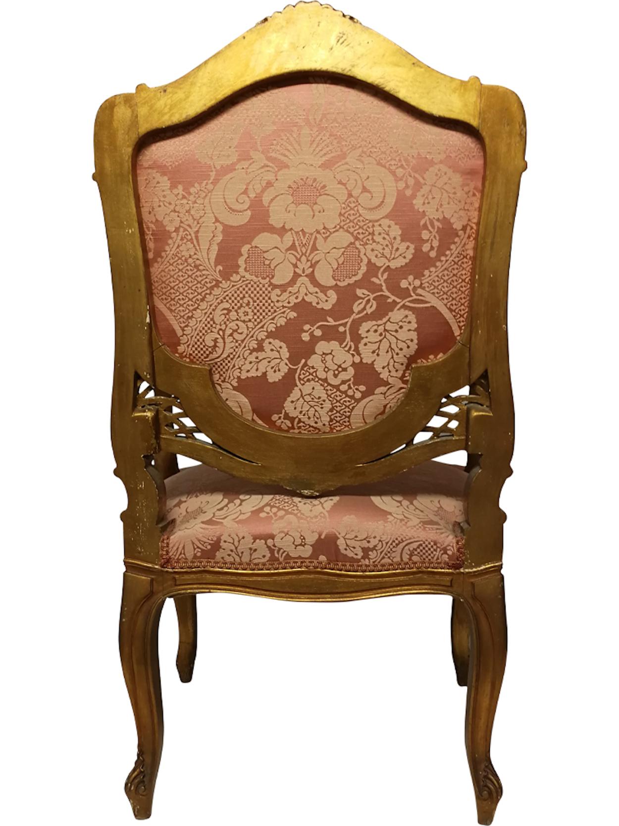 French Armchair Louis XV Style 19th Century For Sale