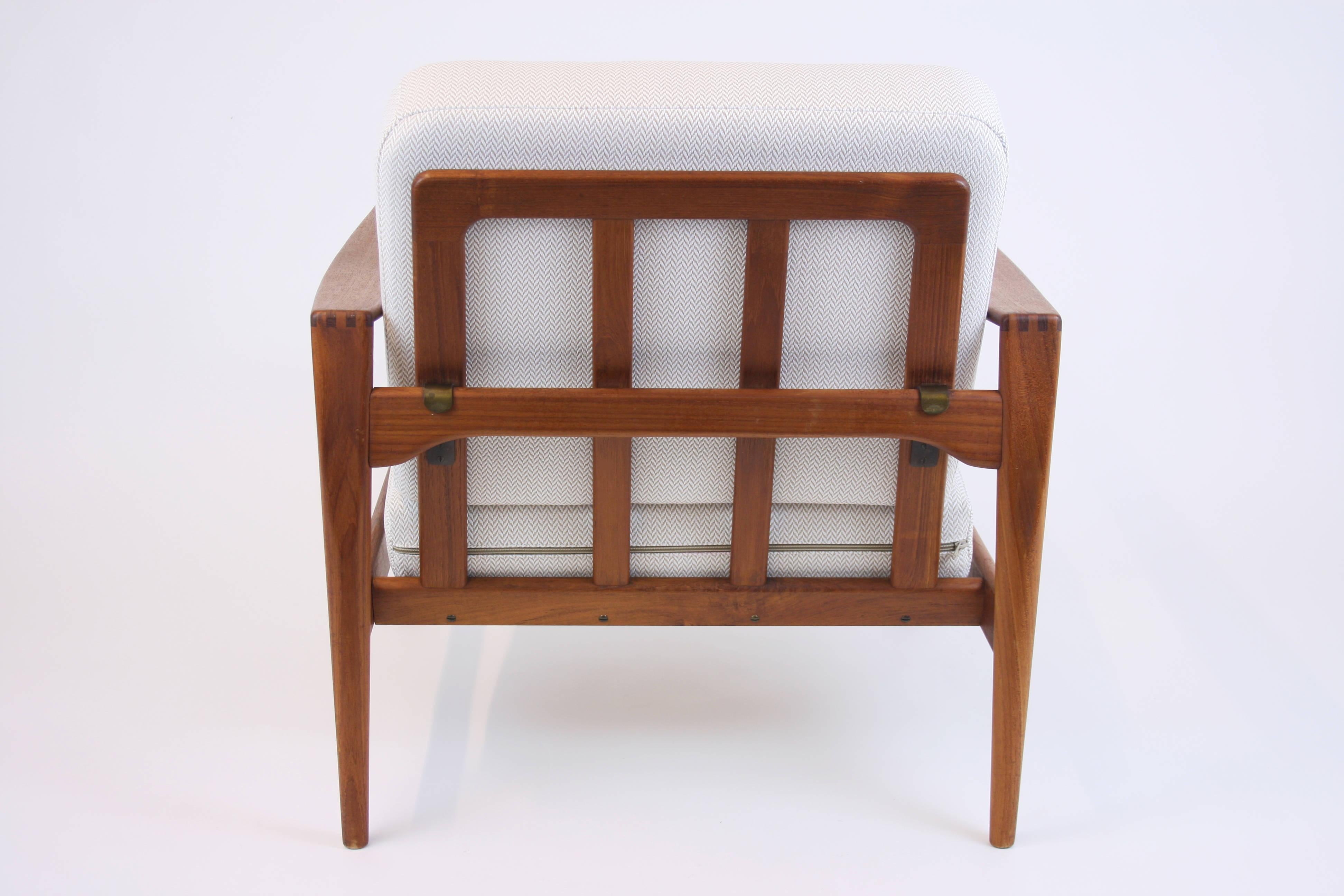 Mid-20th Century Armchair Lounge Chair by Arne Wahl Iversen Original Design, Denmark, 1960s For Sale