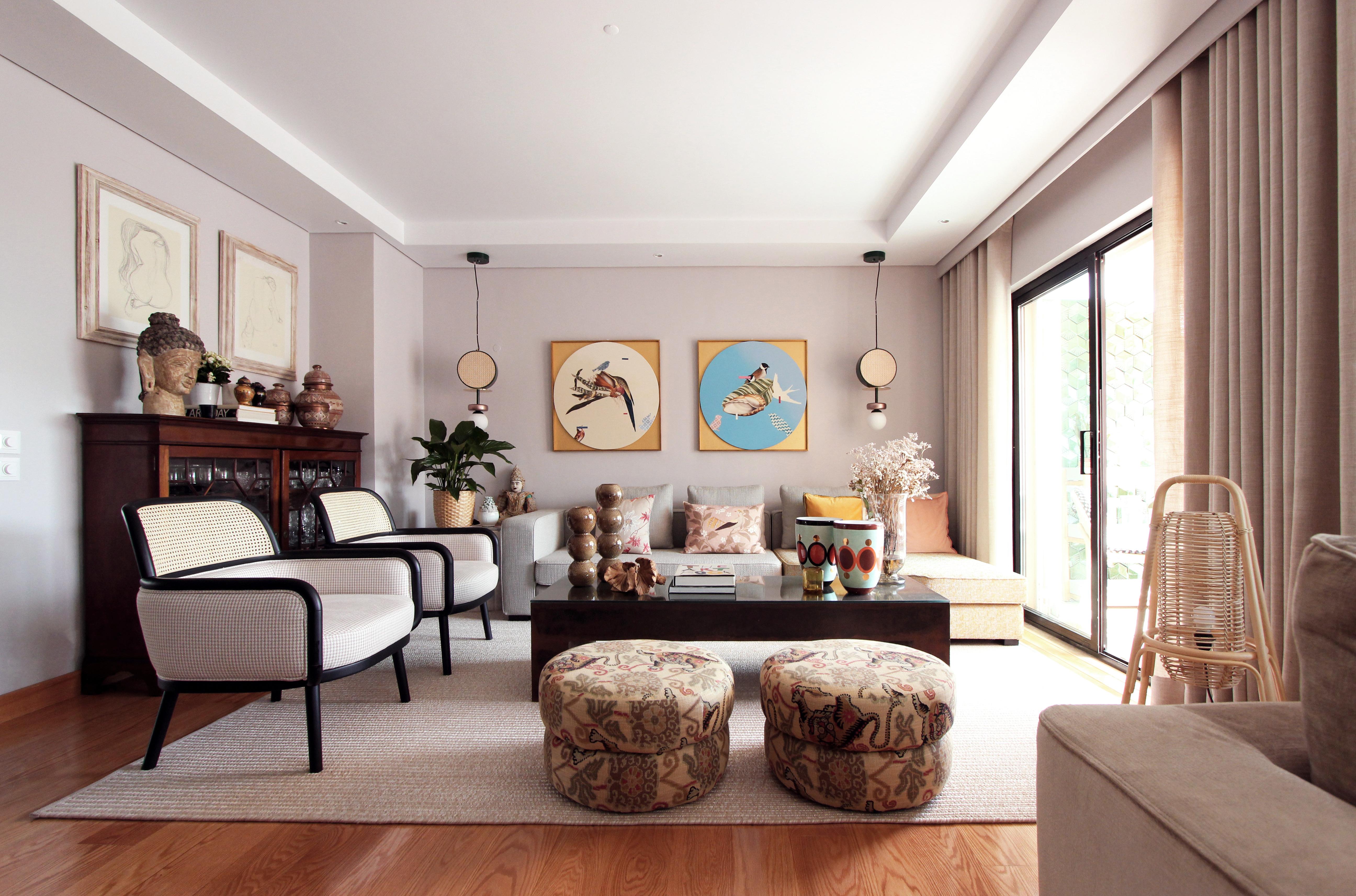 Sillón Luc de terciopelo suave y ratán natural en venta 6