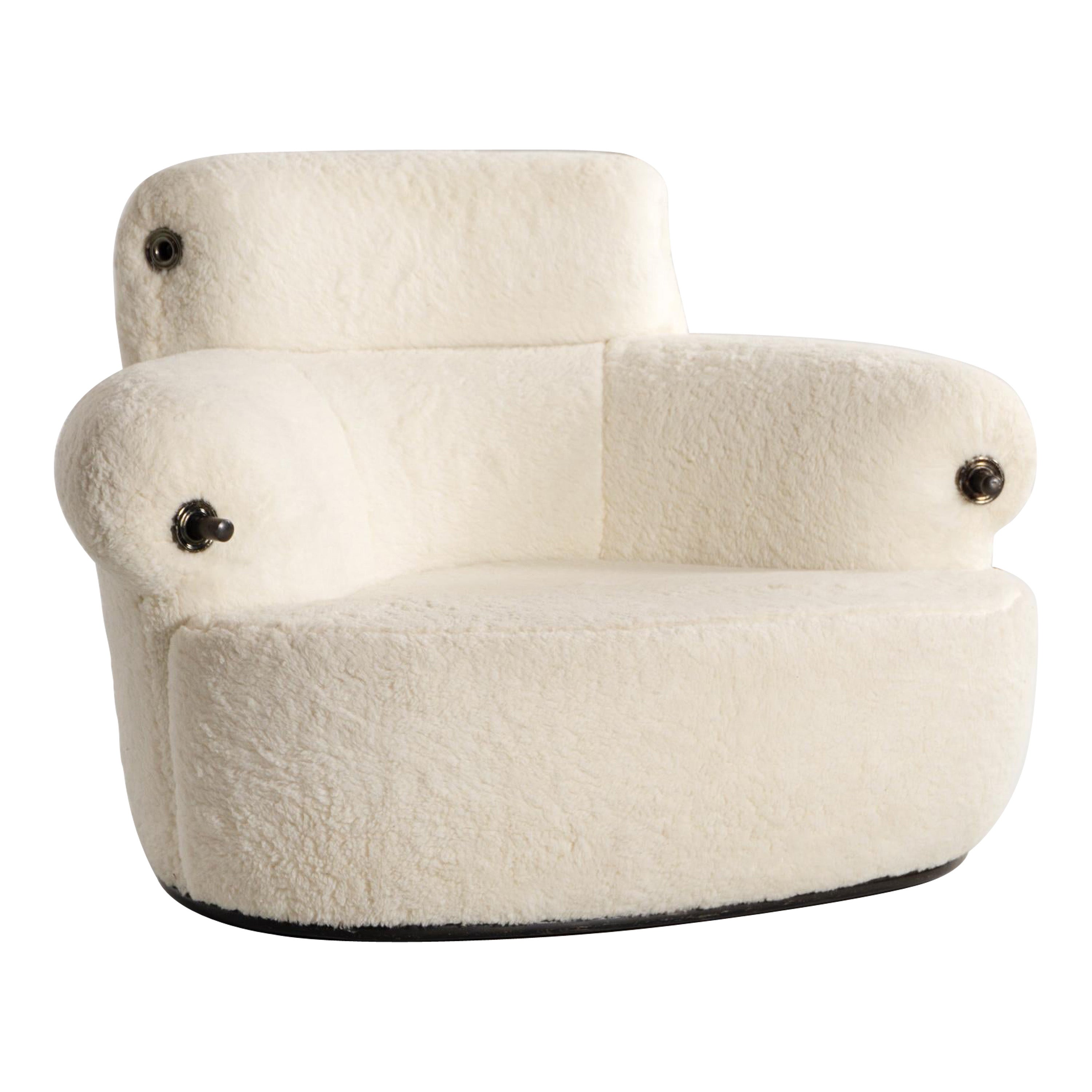 Sessel Luigi Caccia Dominioni, Modell TORO, 1973 im Angebot