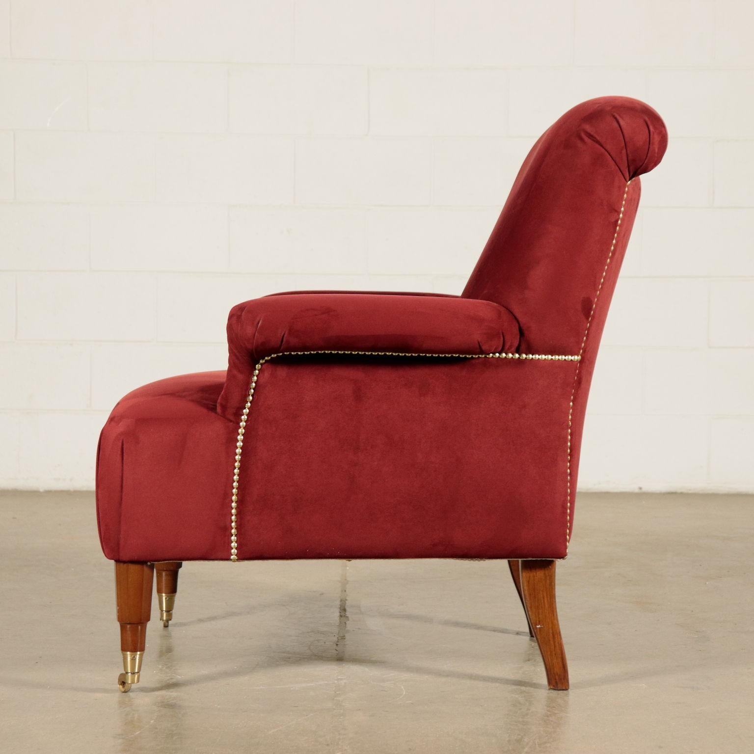 Armchair Luigi Caccia Dominioni Foam Fabric Wood, 1960s 3