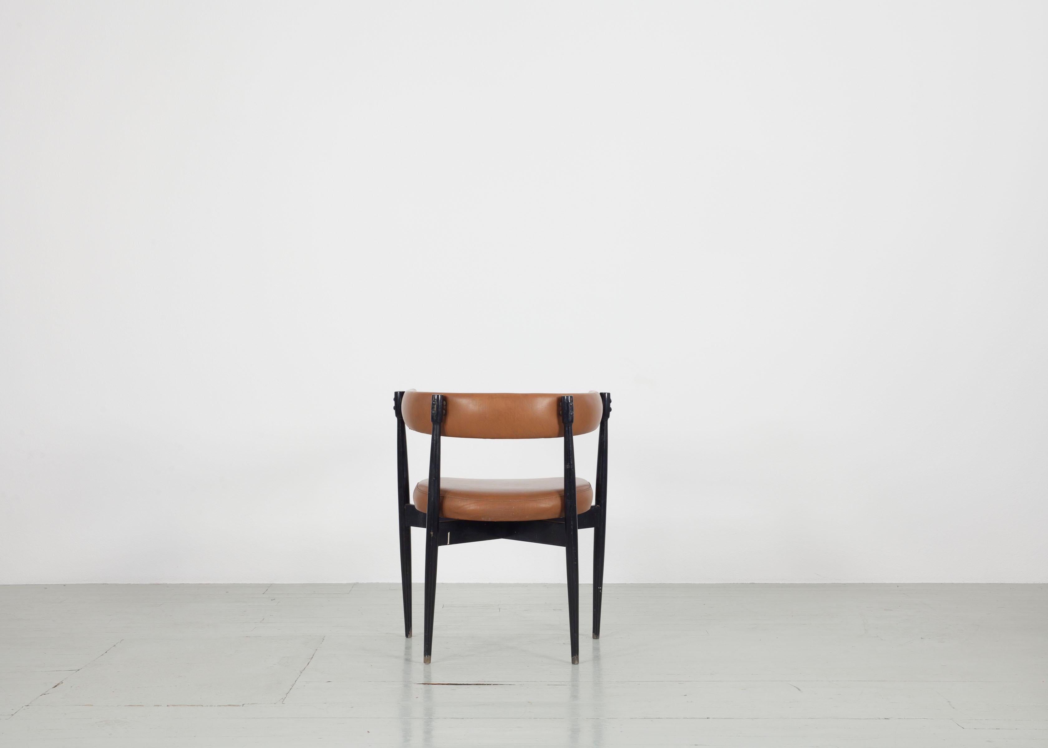 Lacquered Armchair Made in Italy in the 1950s