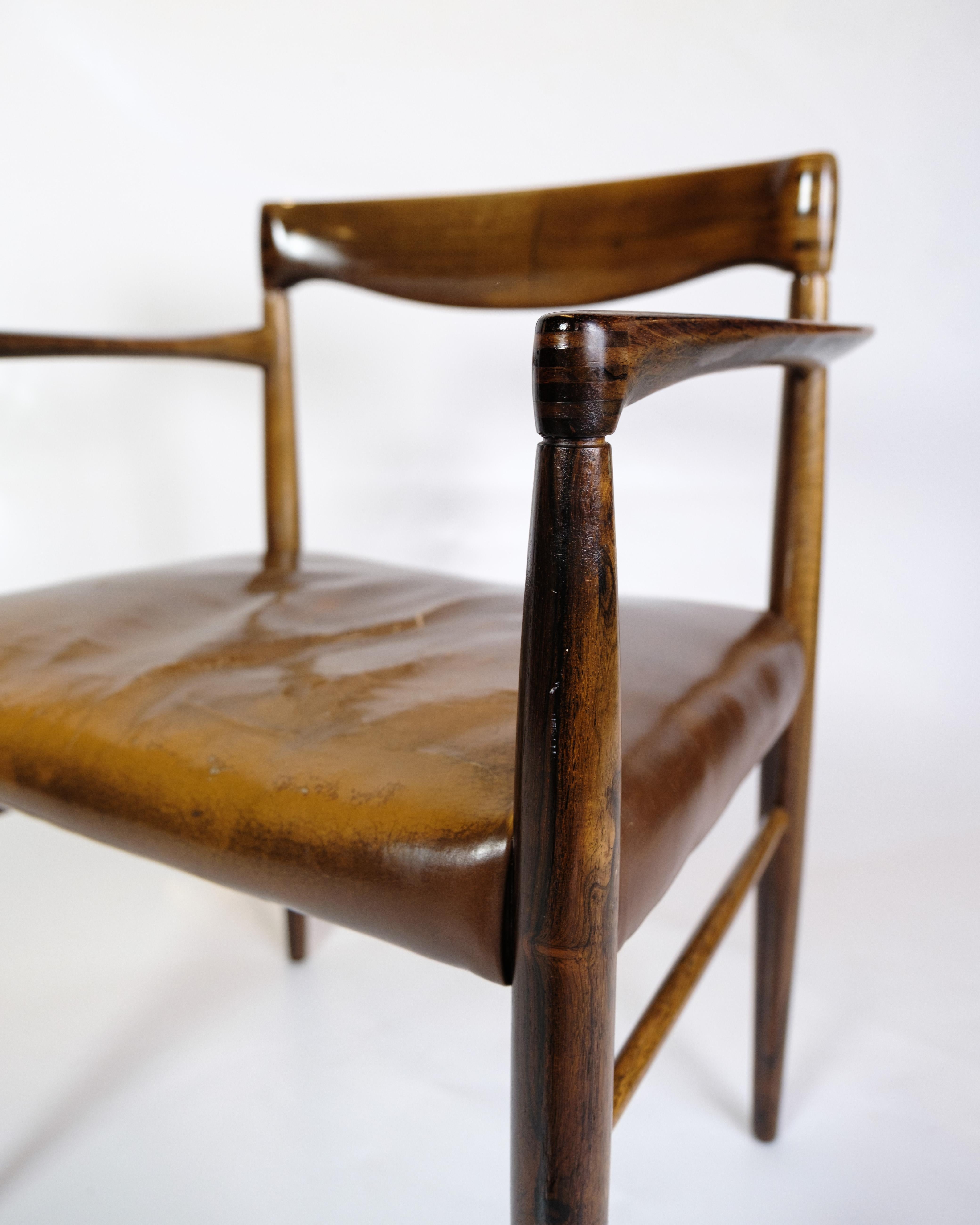 Danois Fauteuil fabriqué en bois de rose par Henry W. Klein et fabriqué par Bramin à partir des années 1960 en vente