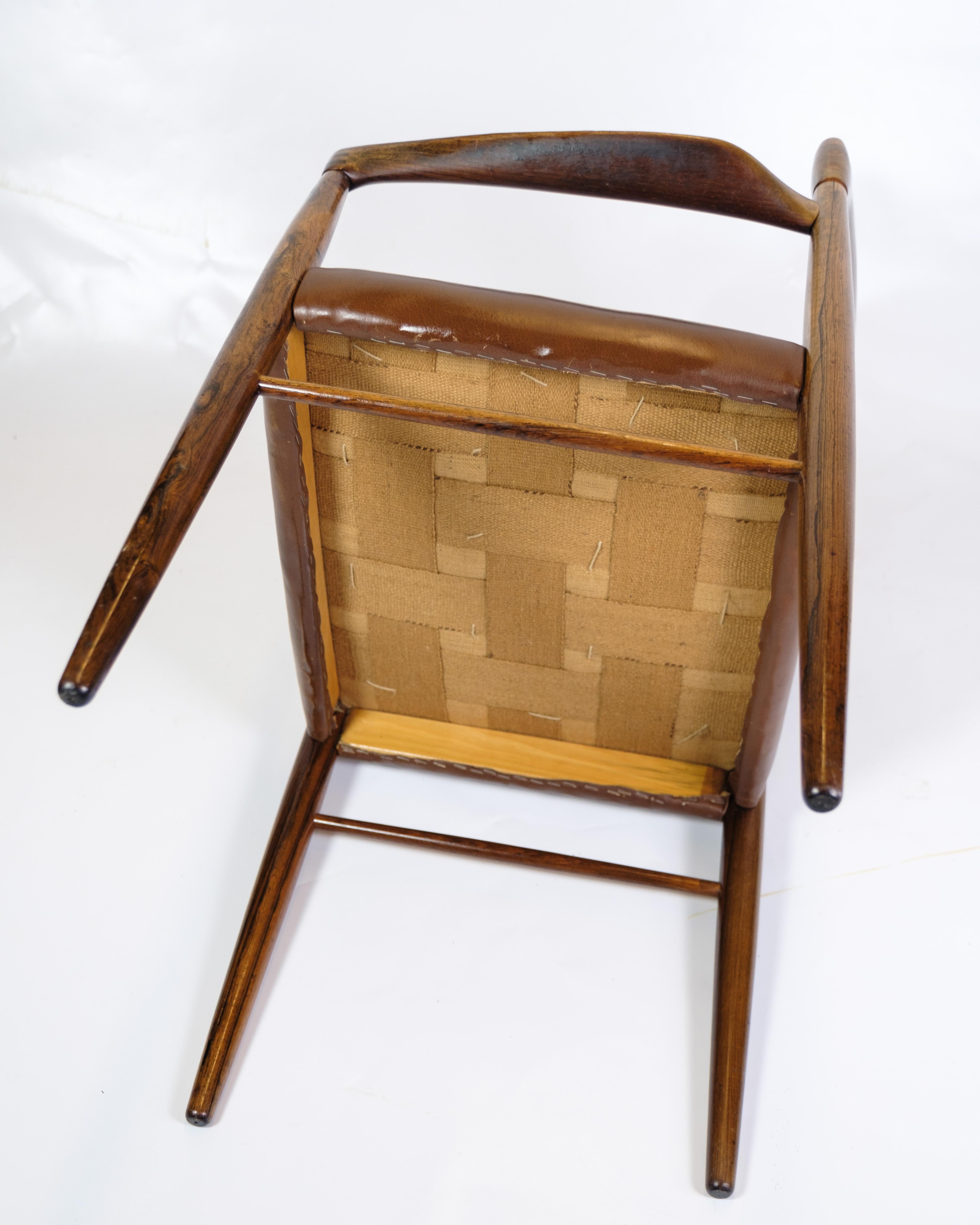 Fauteuil fabriqué en bois de rose par Henry W. Klein et fabriqué par Bramin à partir des années 1960 en vente 1