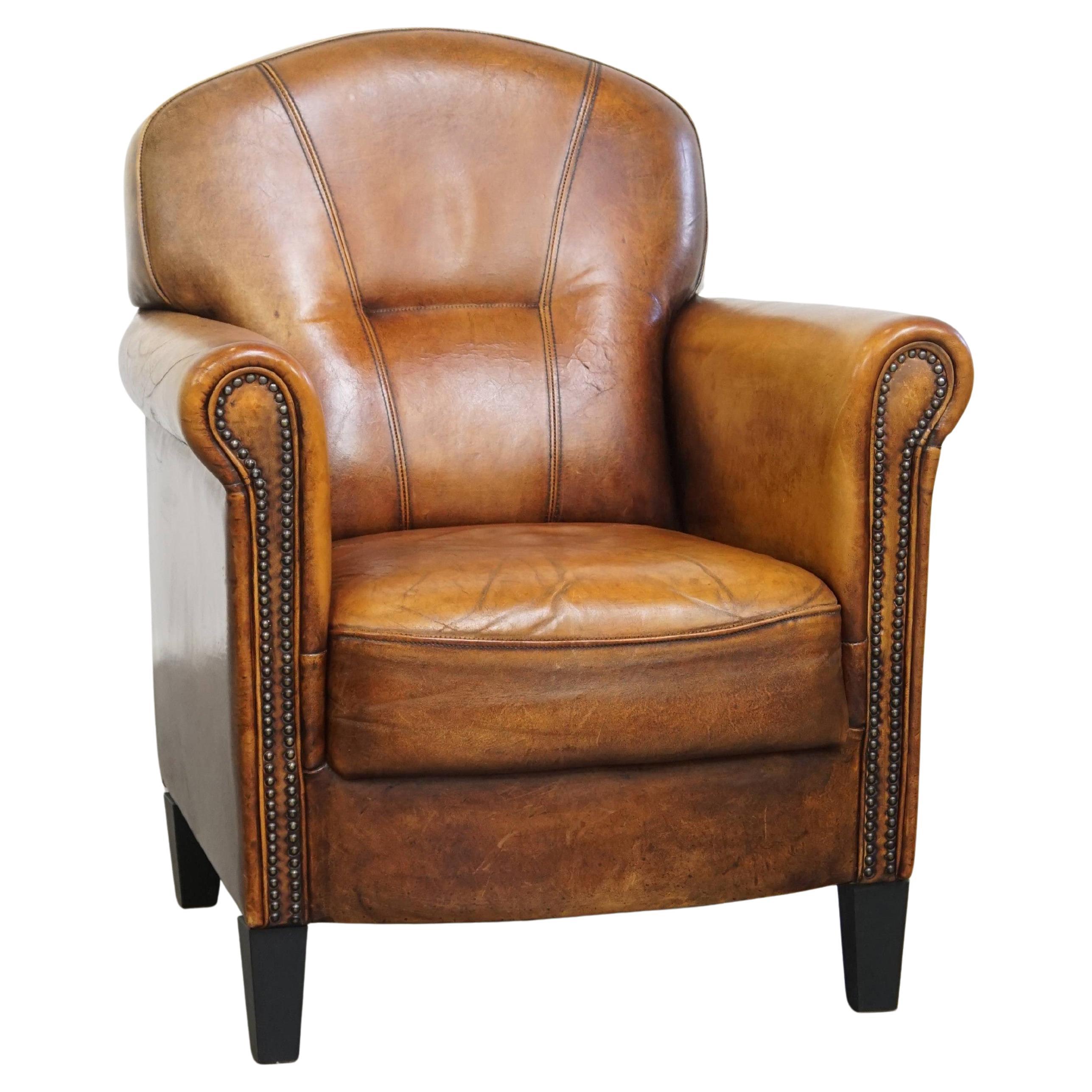 Armchair Made of Sheepskin Leather