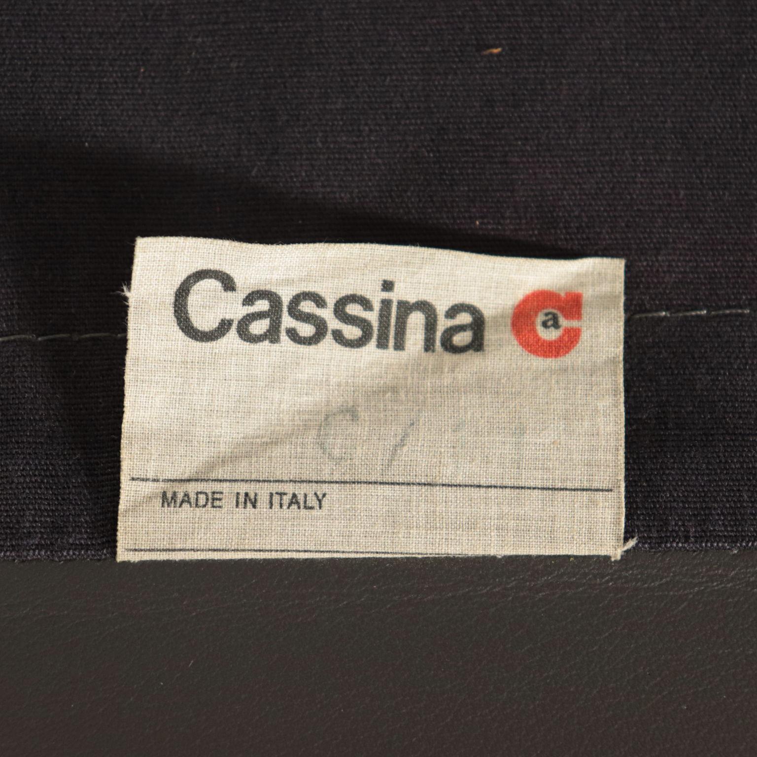Armchair Maralunga Vico Magistretti Cassina Foam Leather Italy 70s 80s 9