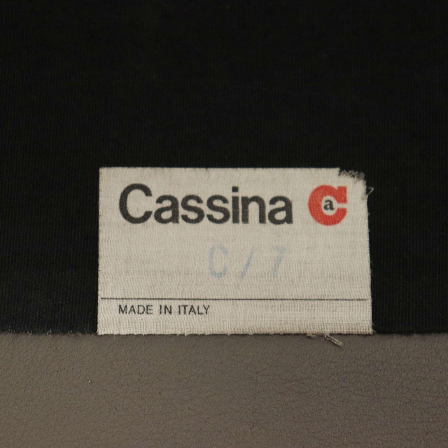 Armchair Maralunga Vico Magistretti Cassina Foam Leather Italy 70s 80s 10