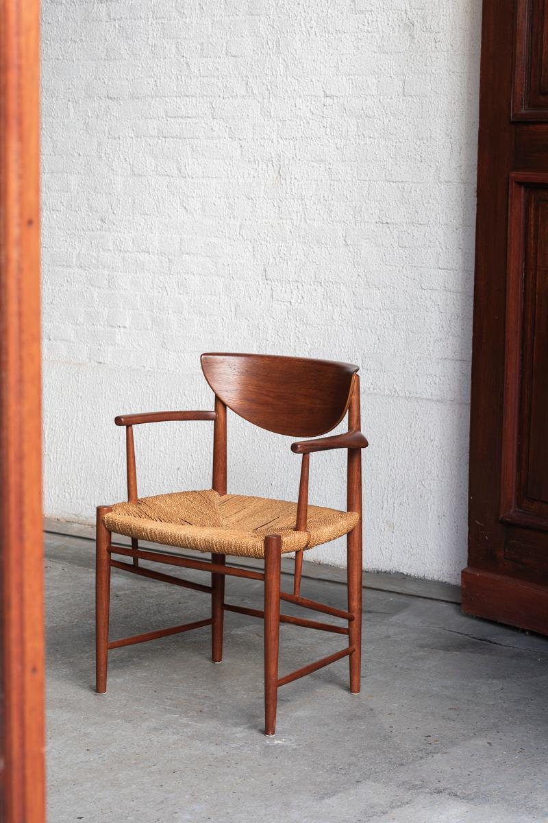 Teak Peter Hvidt & Orla Molgaard 'Model 317' Chair for Soborg Mobler, Denmark, 1960s 