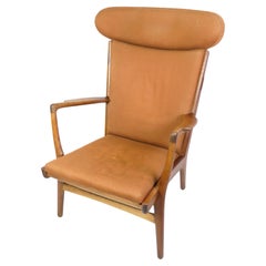 Armchair Model AP 15 Made In Oak With Orange Fabric By Hans J. Wegner From 1950s