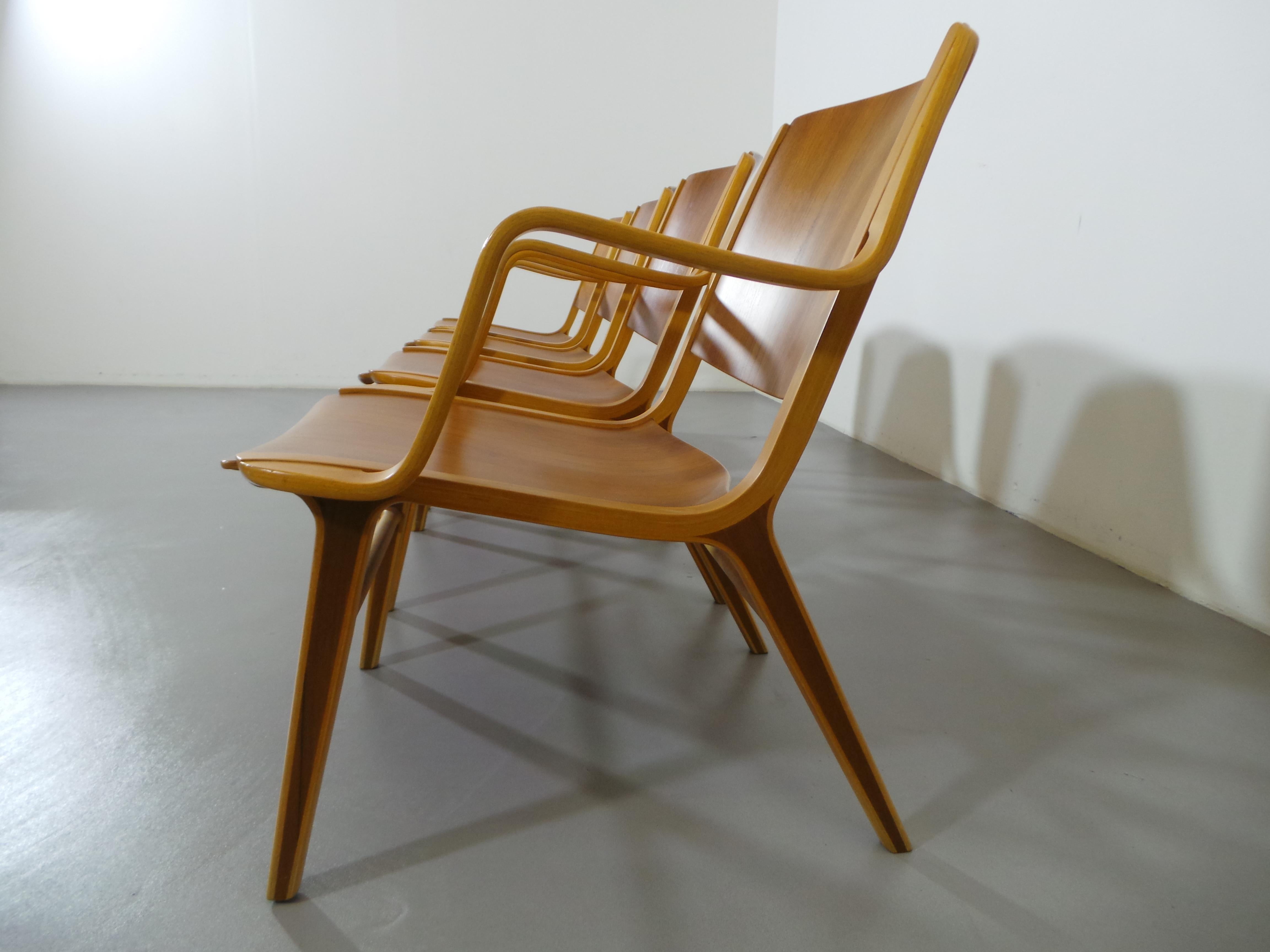 Armchair Model Ax Chair Peter Hvidt & Orla Molgaard Nielson by Fritz Hansen 1950 In Good Condition For Sale In Köln, NRW