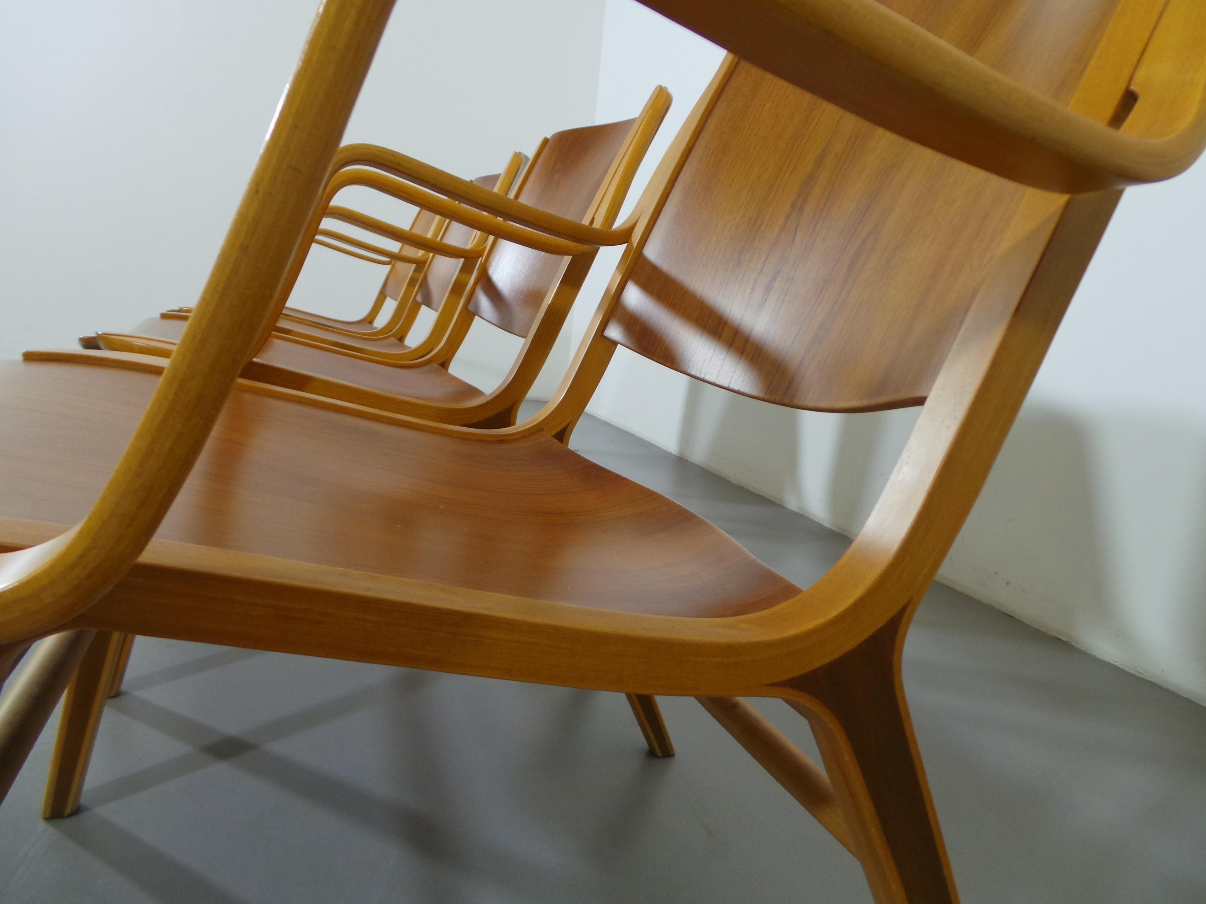 Mid-20th Century Armchair Model Ax Chair Peter Hvidt & Orla Molgaard Nielson by Fritz Hansen 1950 For Sale
