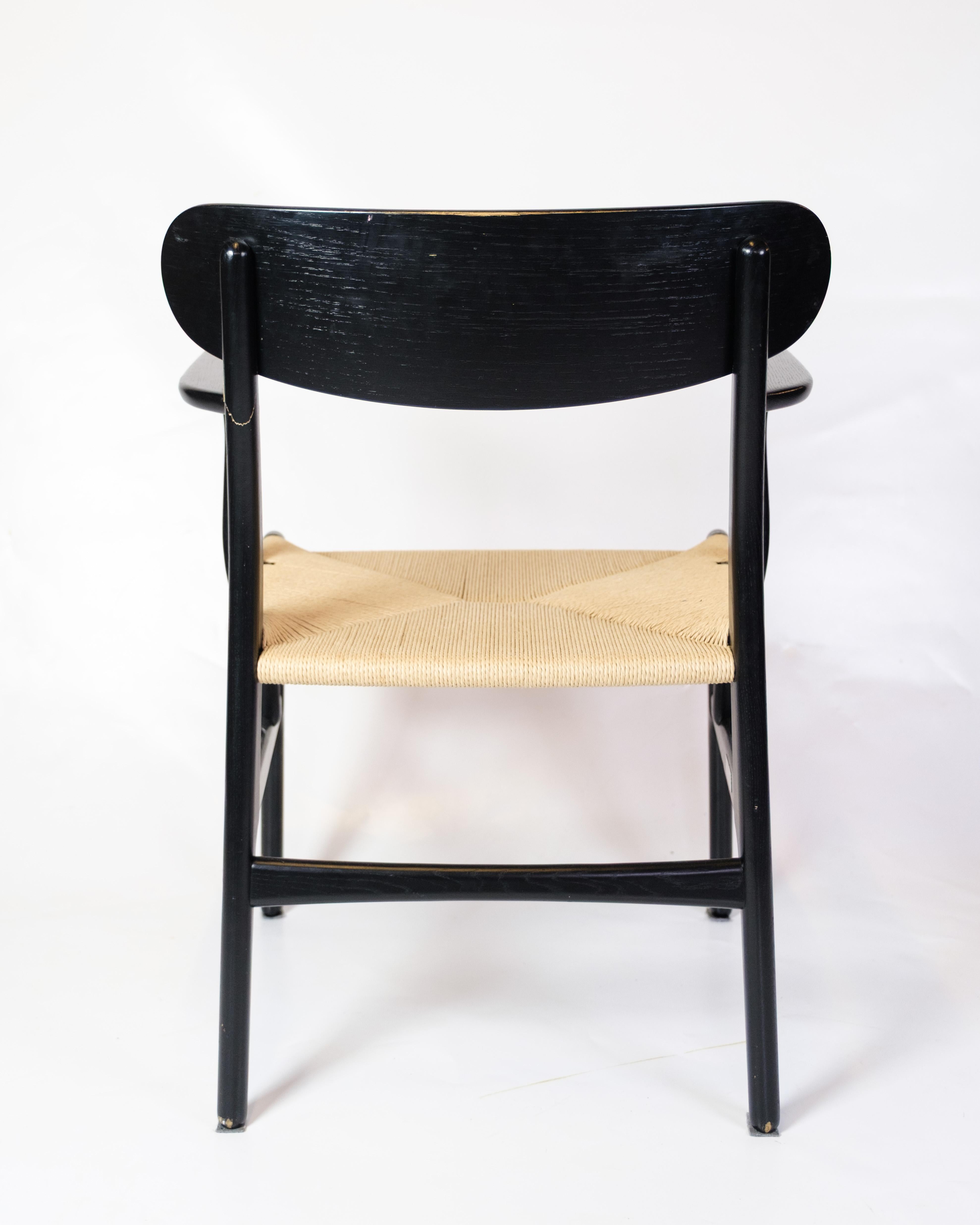 Sessel Modell CH26 In Schwarzer Eiche Von Hans J. Wegner Für Carl Hansen & Son (Moderne) im Angebot