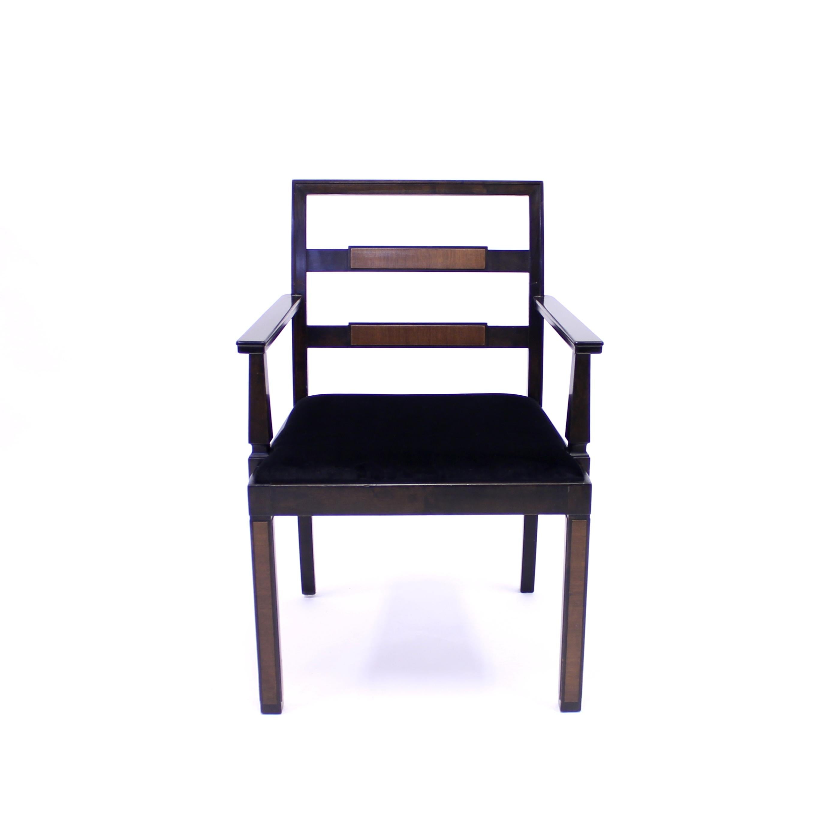 Velvet Armchair, Model Empire, Attributed to Axel Einar Hjorth, Nordiska Kompaniet