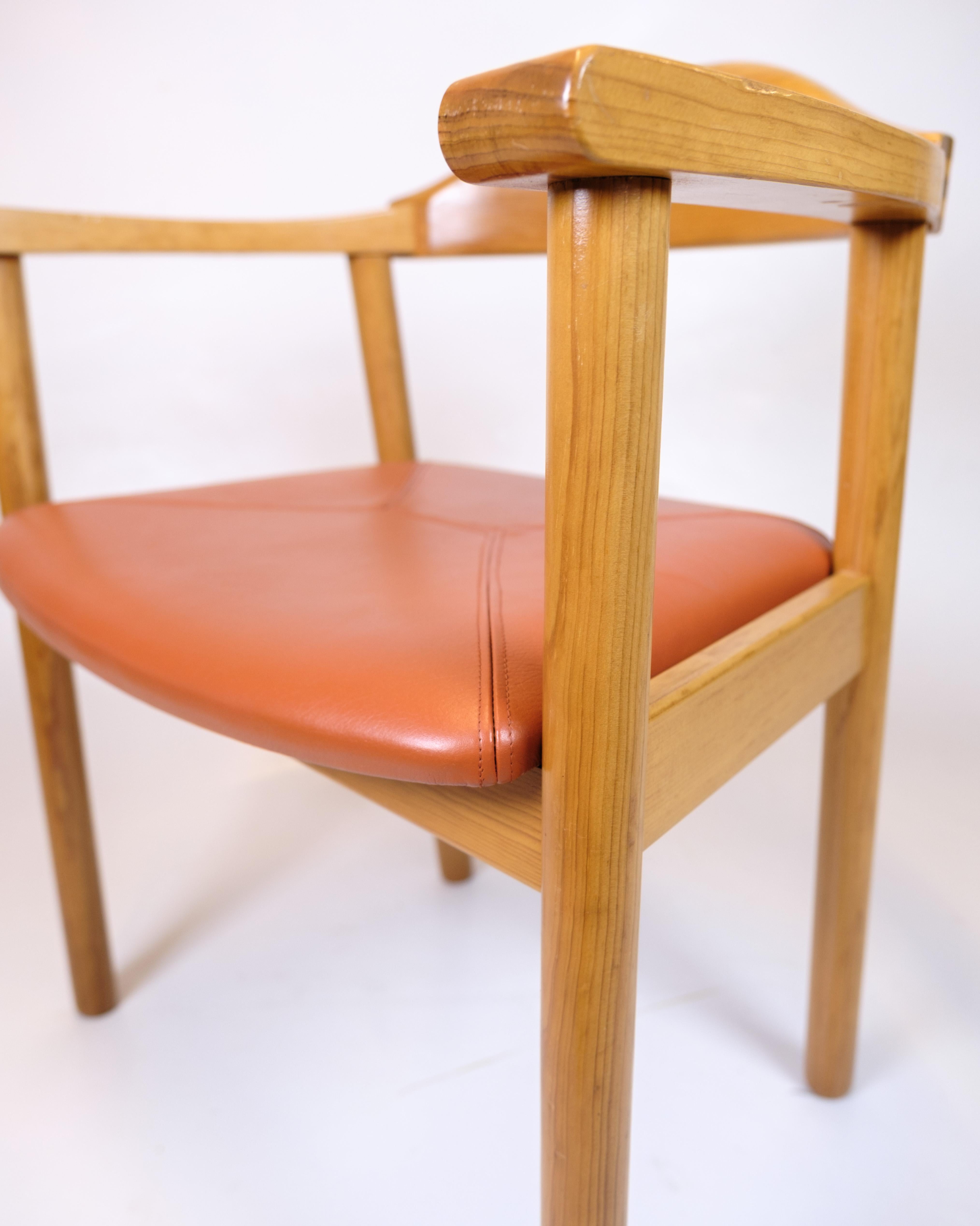 Sillón Modelo De 75 En Piel Coñac Y Colecciones Tappede Por Andreas Hansen en Bueno estado para la venta en Lejre, DK