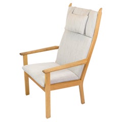 Armchair Model GE284 Made In Oak With High Back By Hans J. Wegner For Getama