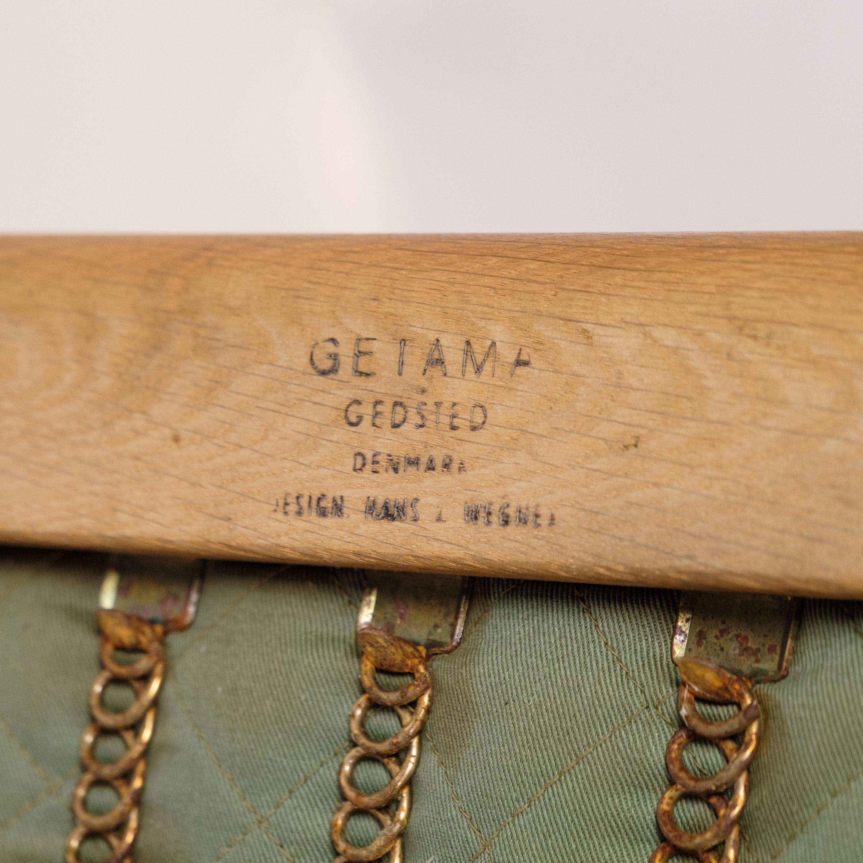 Poltrona modello GE290a in quercia di Hans J. Wegner per Getama degli anni '60 in vendita 1