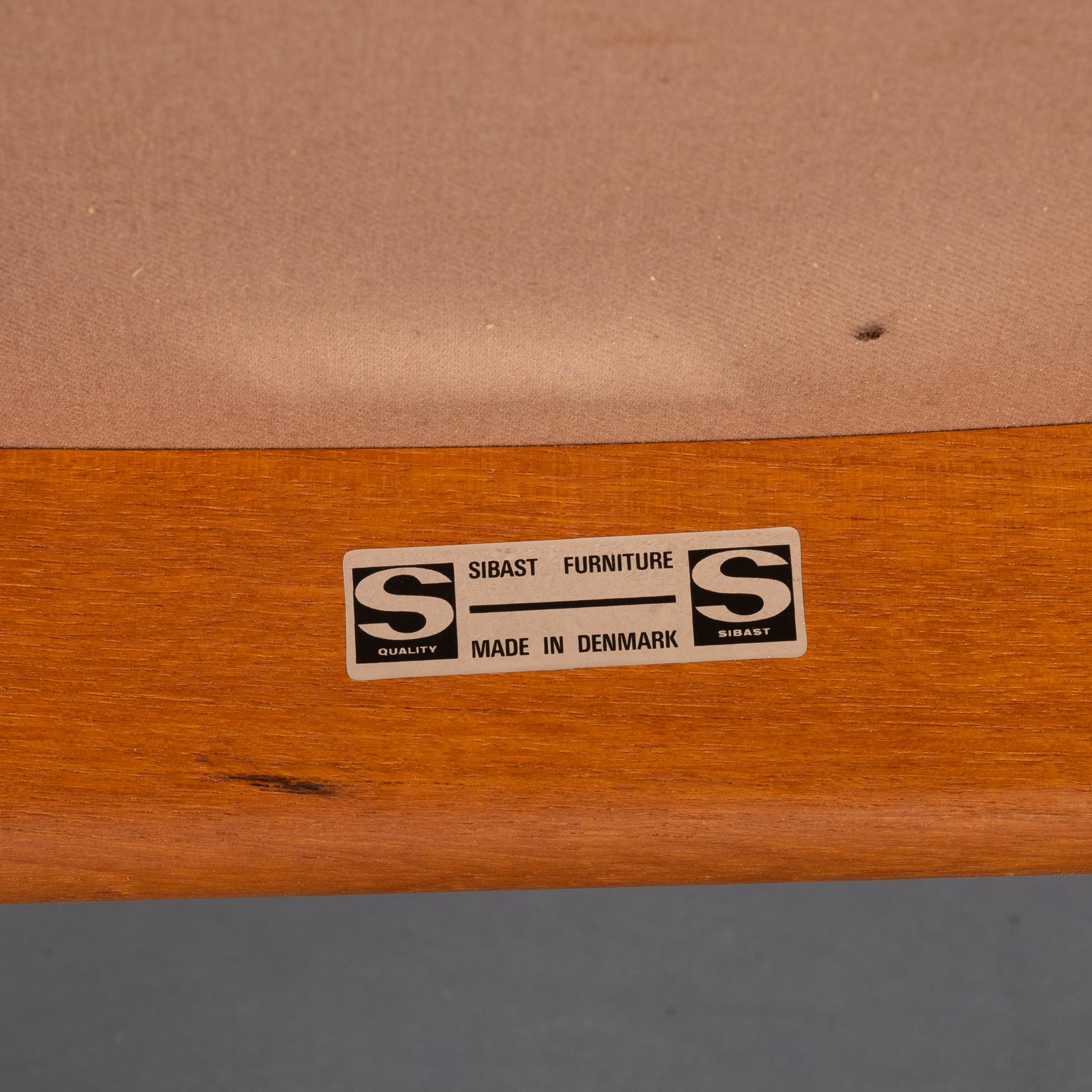 Sessel Modell Nr. 341 von Arne Vodder für Sibast, 1970er Jahre, 2 Exemplare im Angebot 4