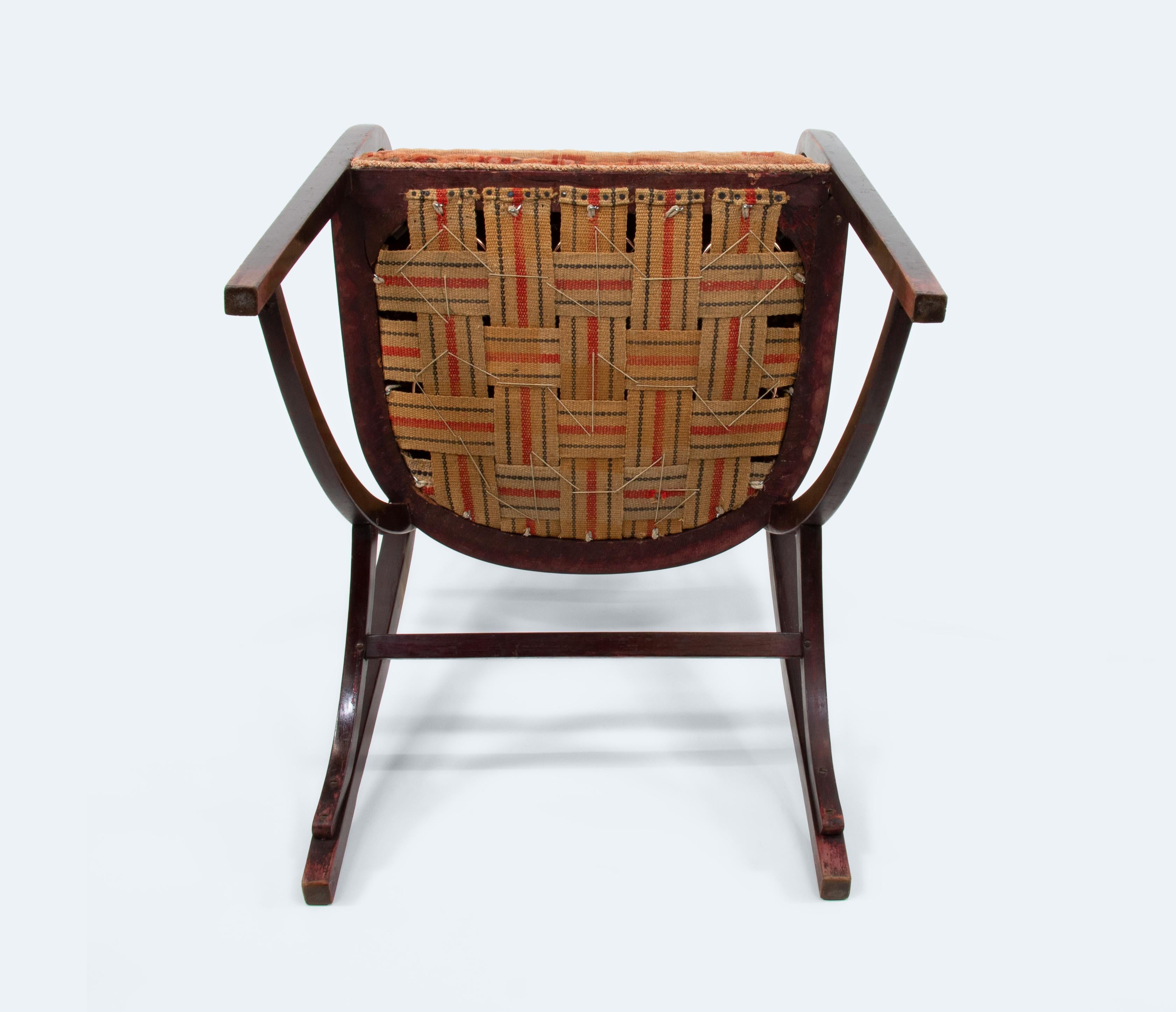 Début du 20ème siècle Fauteuil modèle n° 511 par Wiener Werkstätten pour Thonet à la manière d'un musée, 1904 en vente