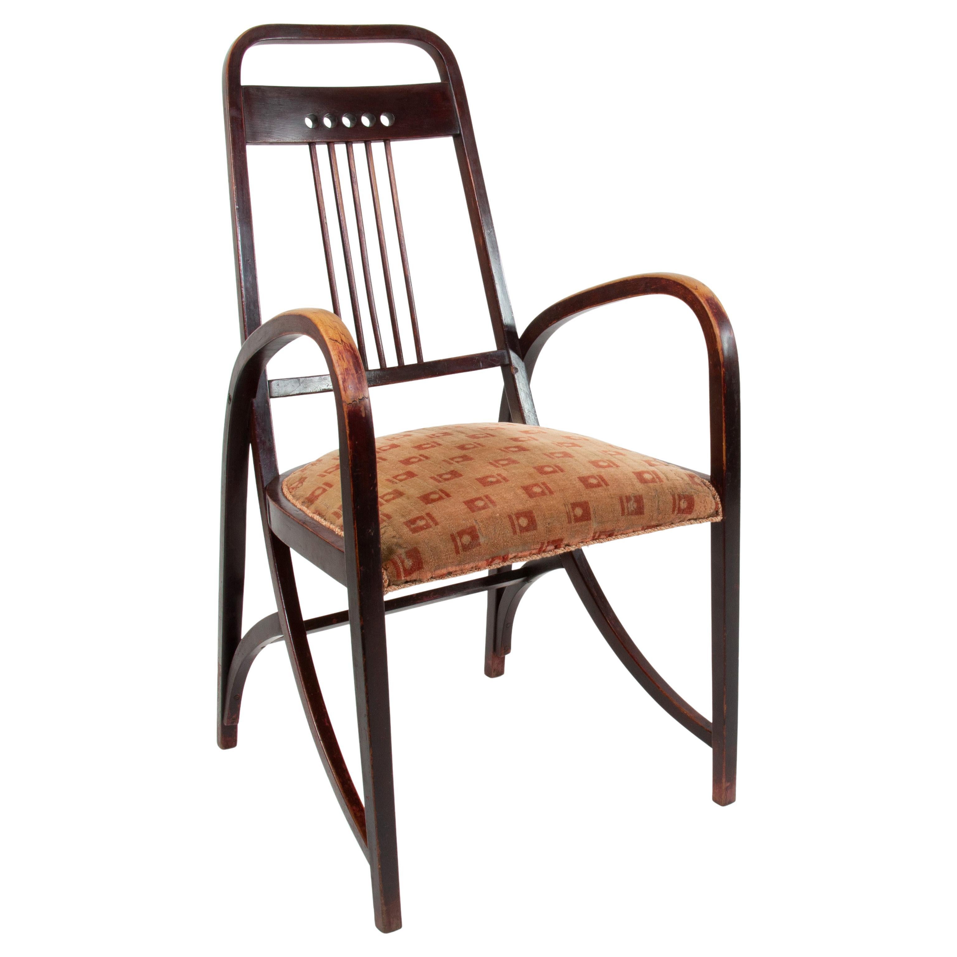 Fauteuil modèle n° 511 par Wiener Werkstätten pour Thonet à la manière d'un musée, 1904 en vente