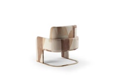 Fauteuil DOOQ Odisseia avec tissu Kelly Wearstler's District et laiton