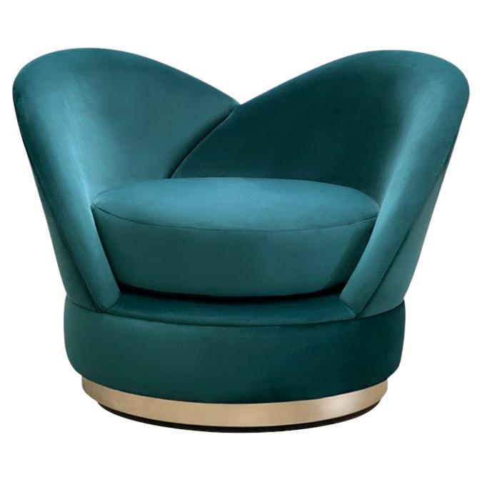 Armchair on Castors Made to Order in Custom Finishes For Sale