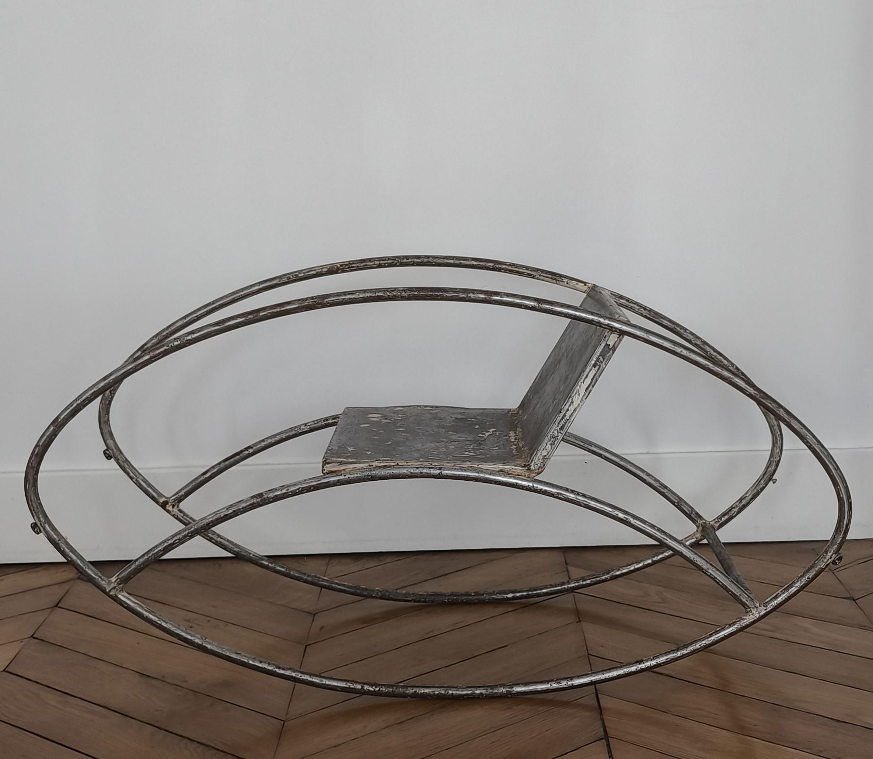 Armchair or rocking chair by Jean Michel Sanejouan - Atelier A, MMM 1970s France For Sale 1