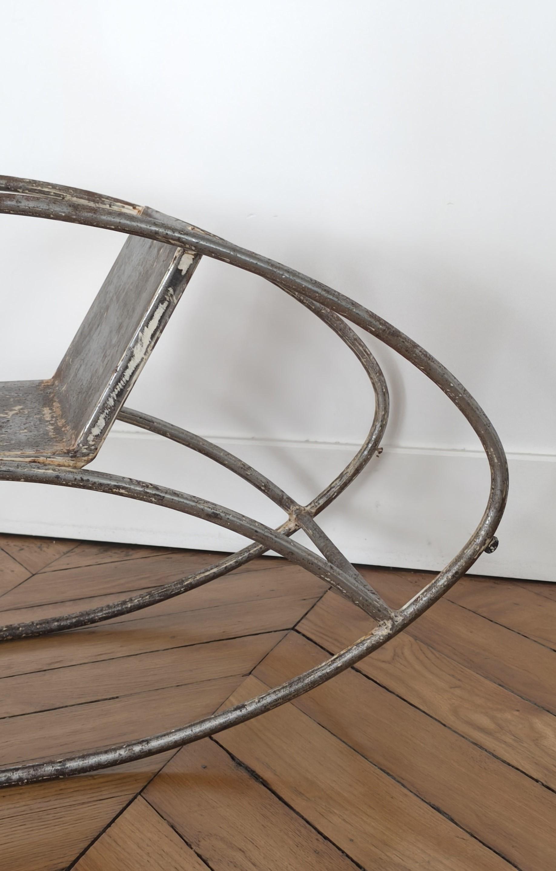 Armchair or rocking chair by Jean Michel Sanejouan - Atelier A, MMM 1970s France For Sale 3