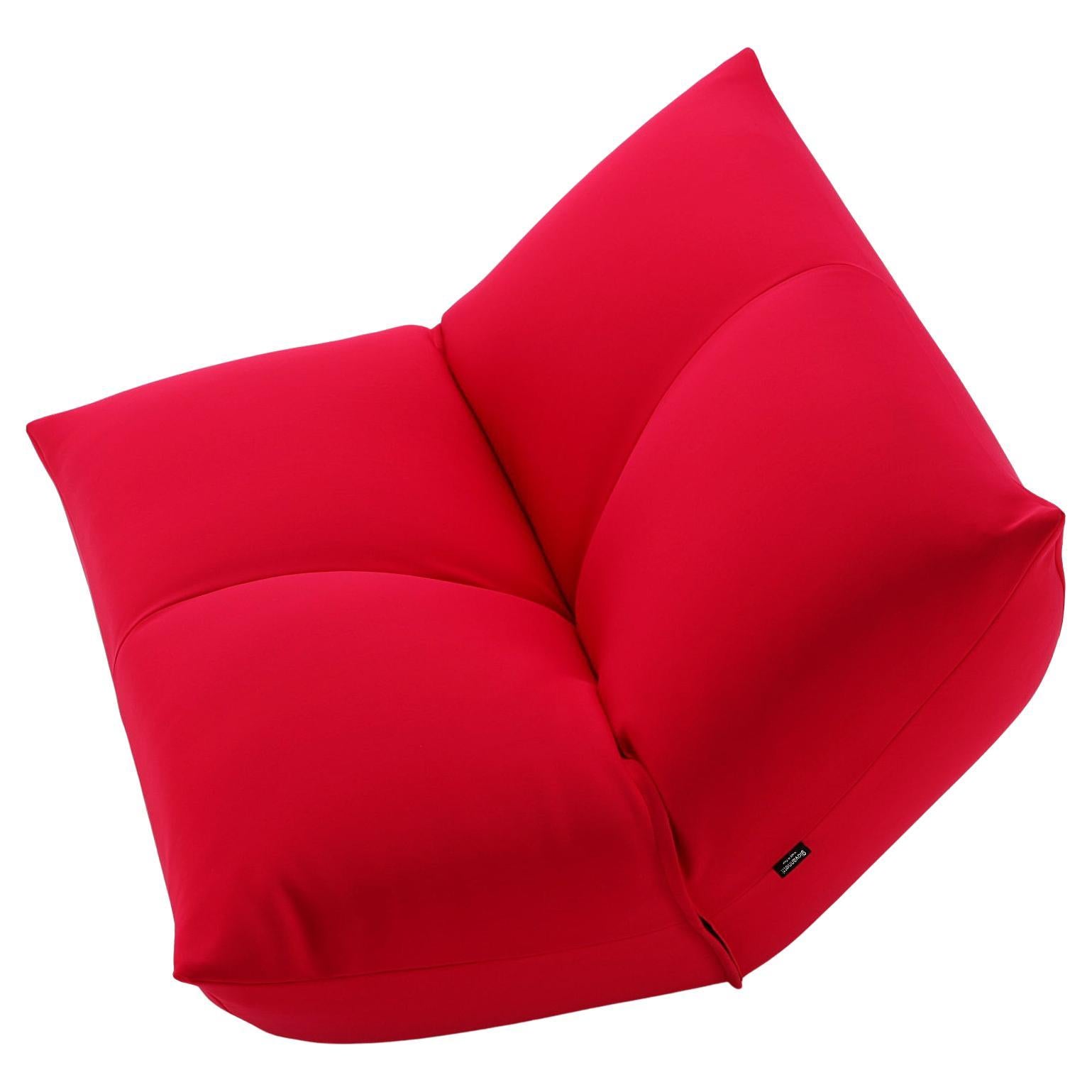 Fauteuil Pavillon, rouge, production Giovannetti, style moderne