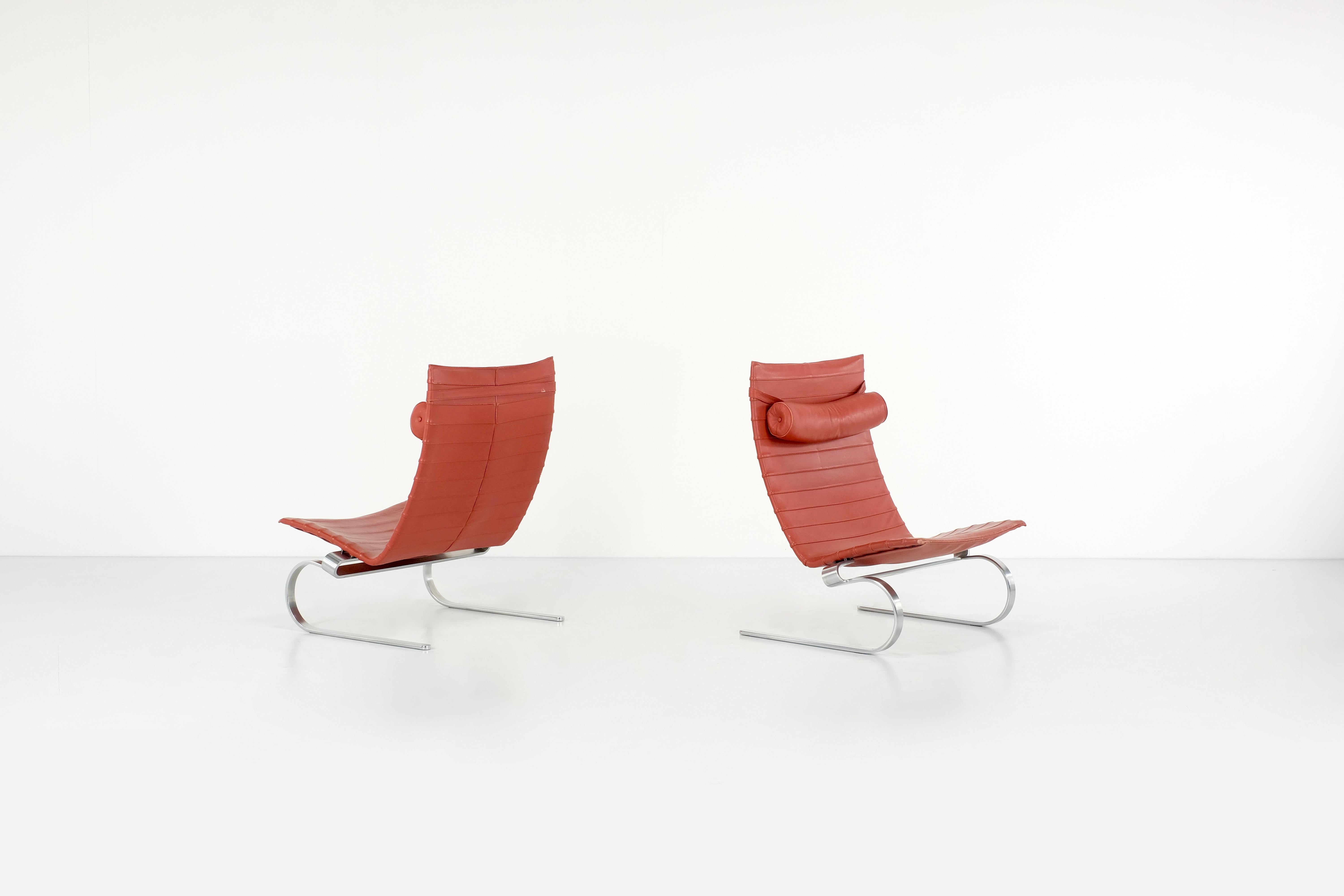 Fauteuil PK20 de Poul Kjaerhom pour Fritz Hansen, Danemark 1968. État moyen - En vente à Lot/Drogenbos, BE