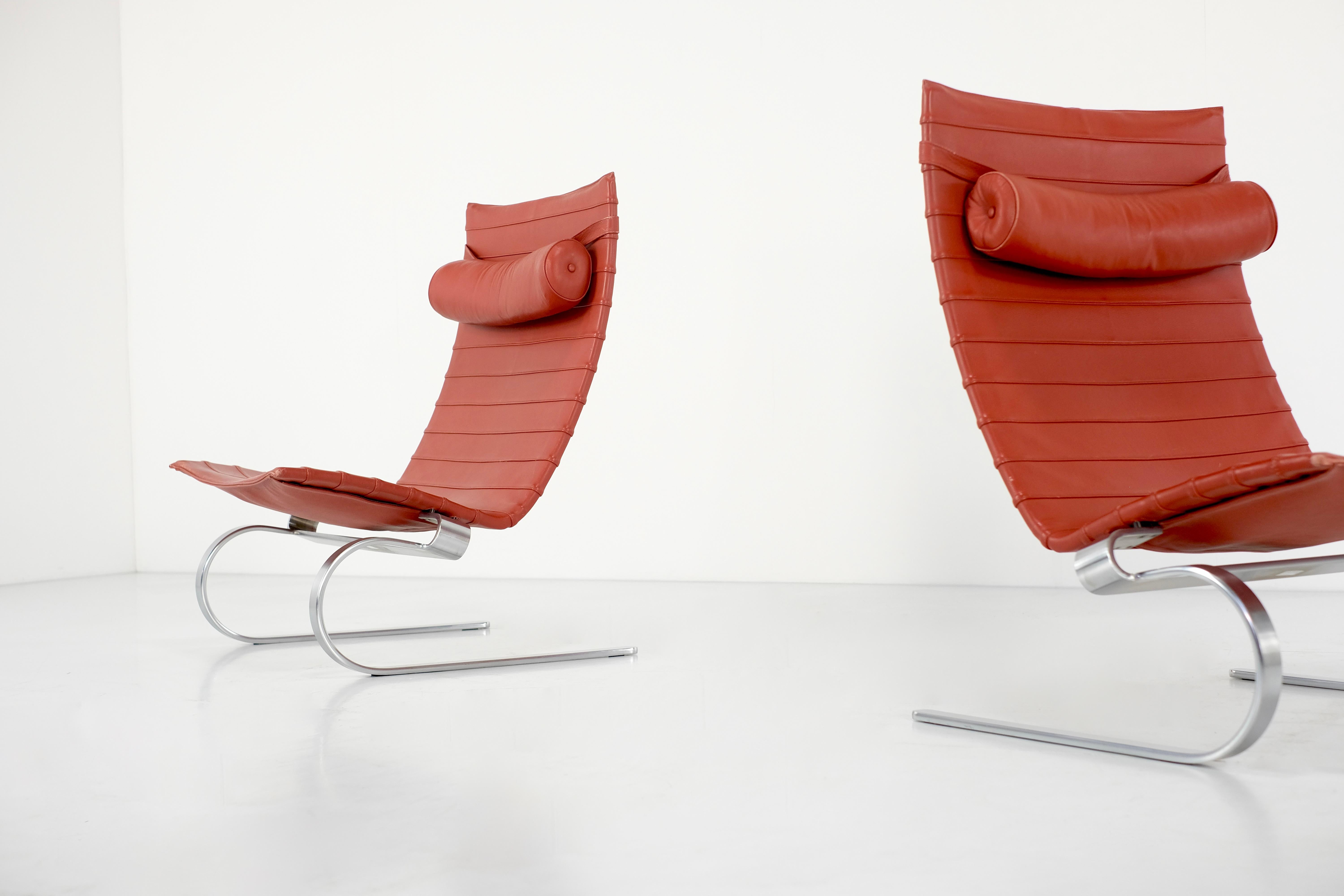 Métal Fauteuil PK20 de Poul Kjaerhom pour Fritz Hansen, Danemark 1968. en vente