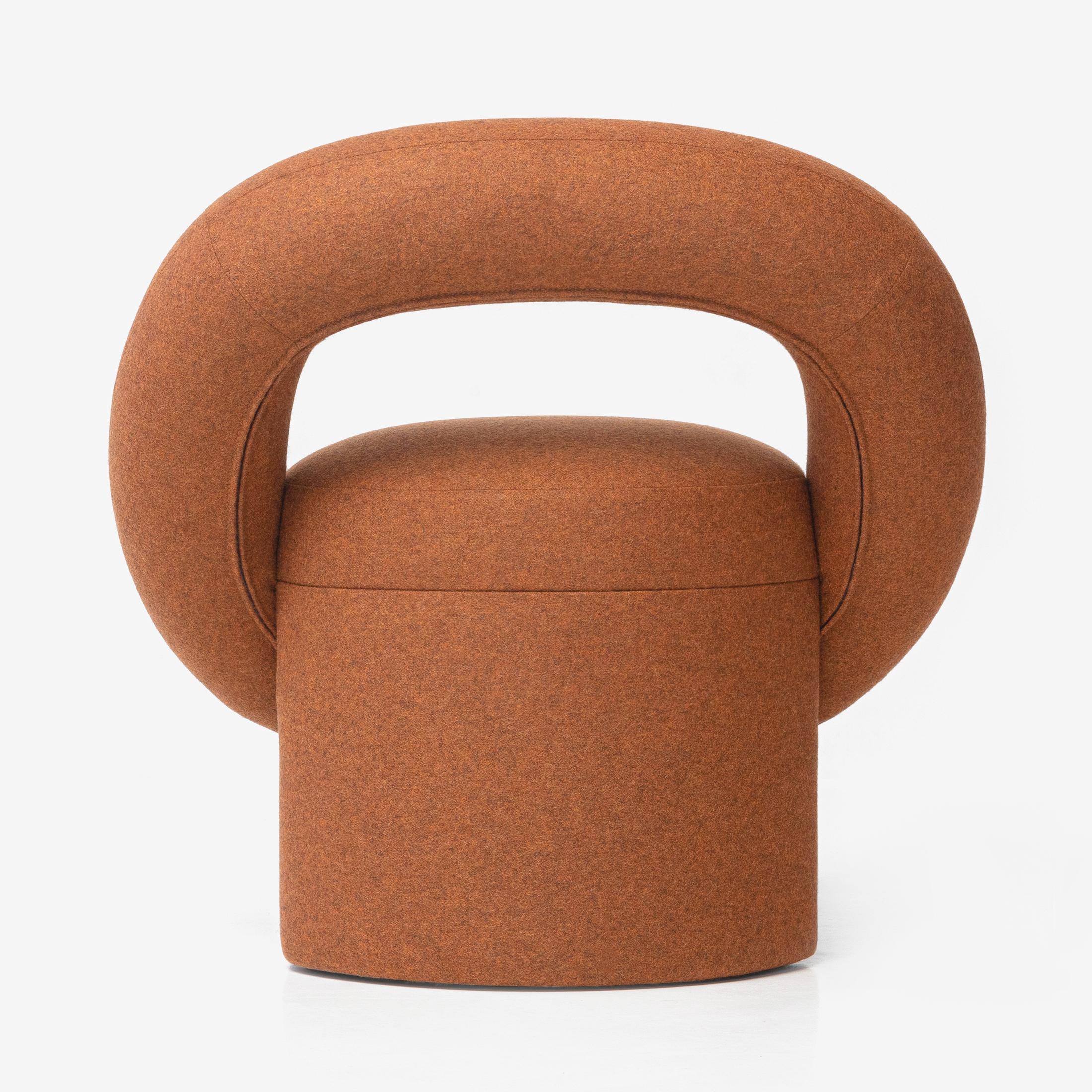 Modern Armchair Play by WOO, Fabric Upholstered Sculptural Chair, Minimalist Lounge For Sale