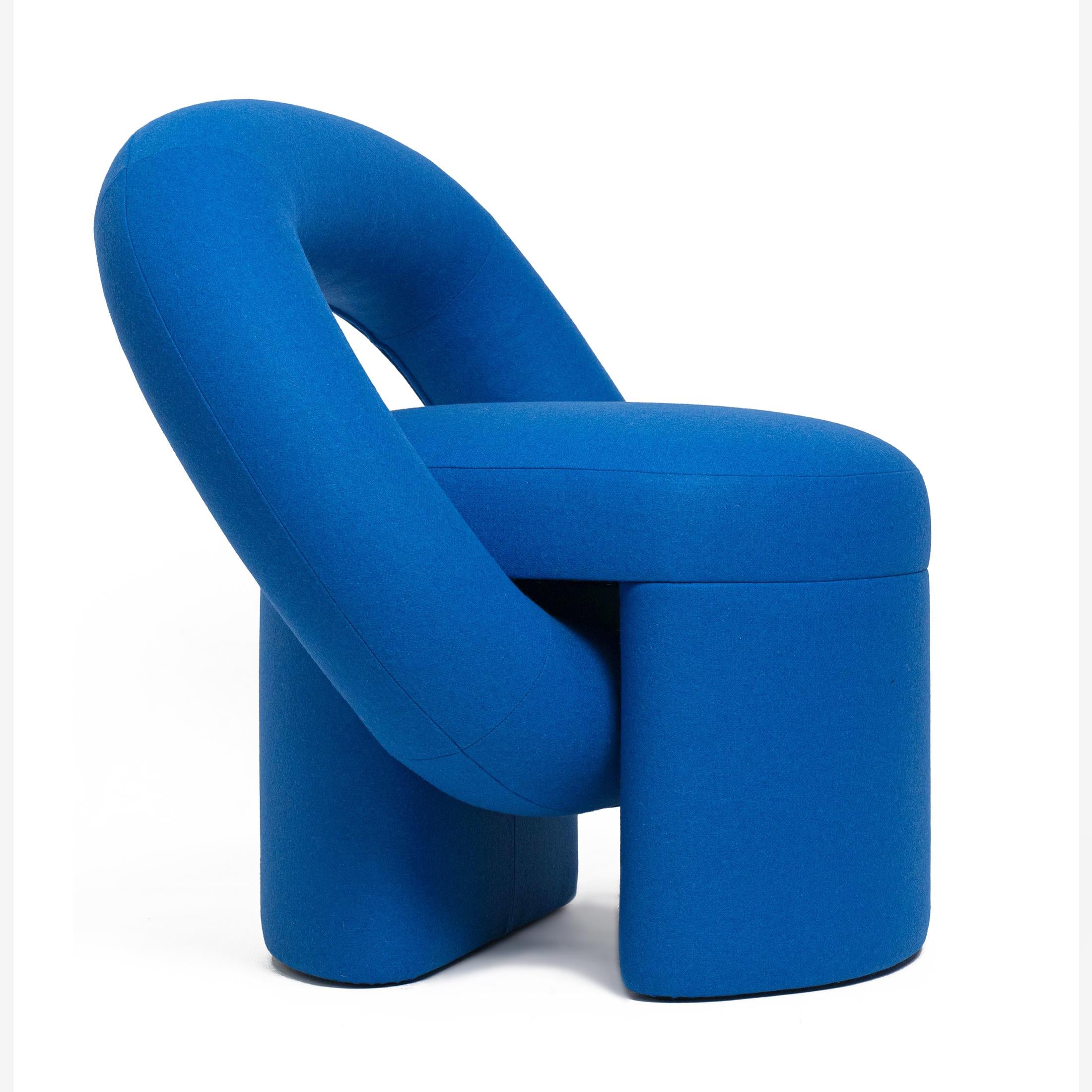 Armchair Play by WOO, Fabric Upholstered Sculptural Chair, Minimalist Lounge In New Condition For Sale In Kyiv, UA